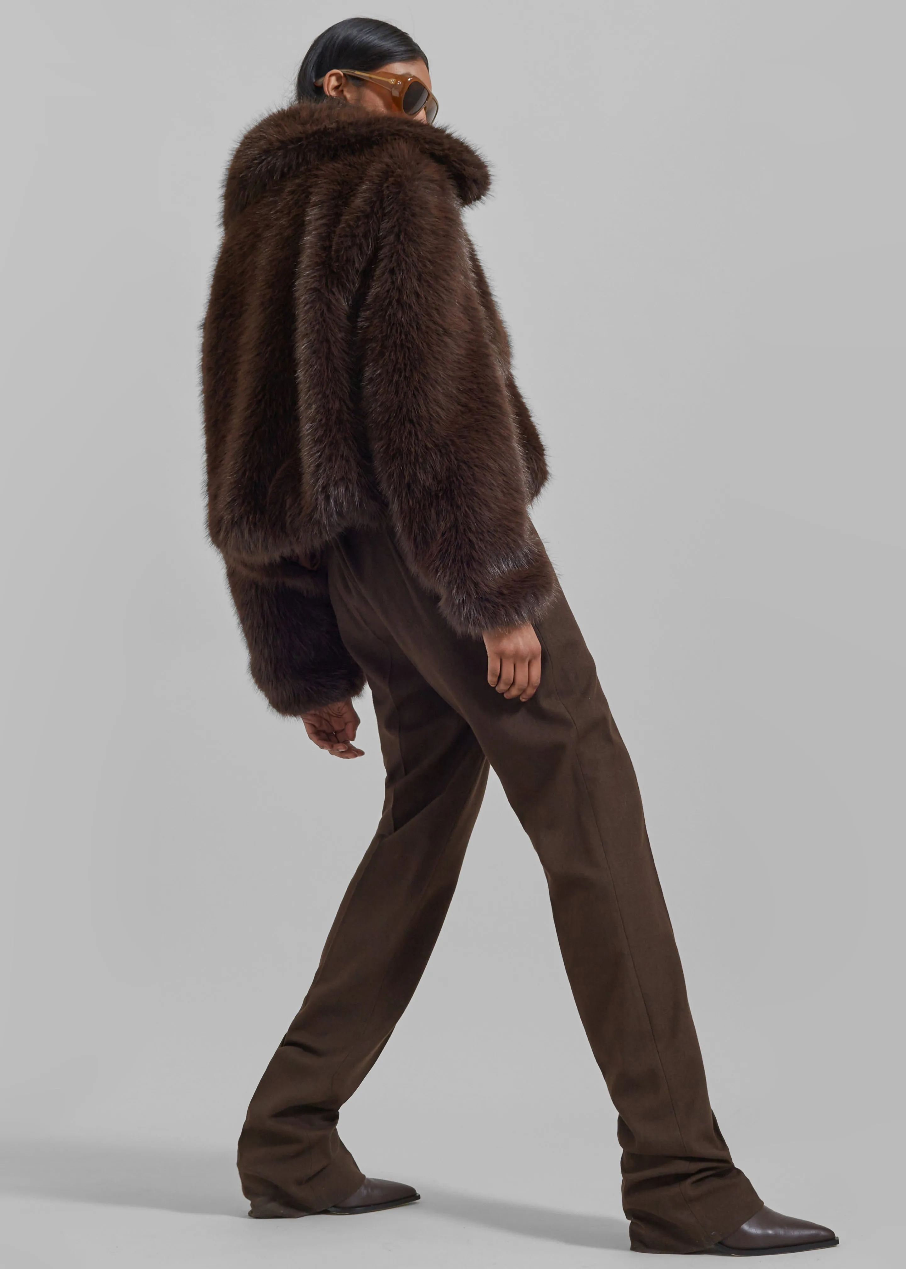 Hope Faux Fur Jacket - Brown sold by Frankie Shop product image thumbnail 4