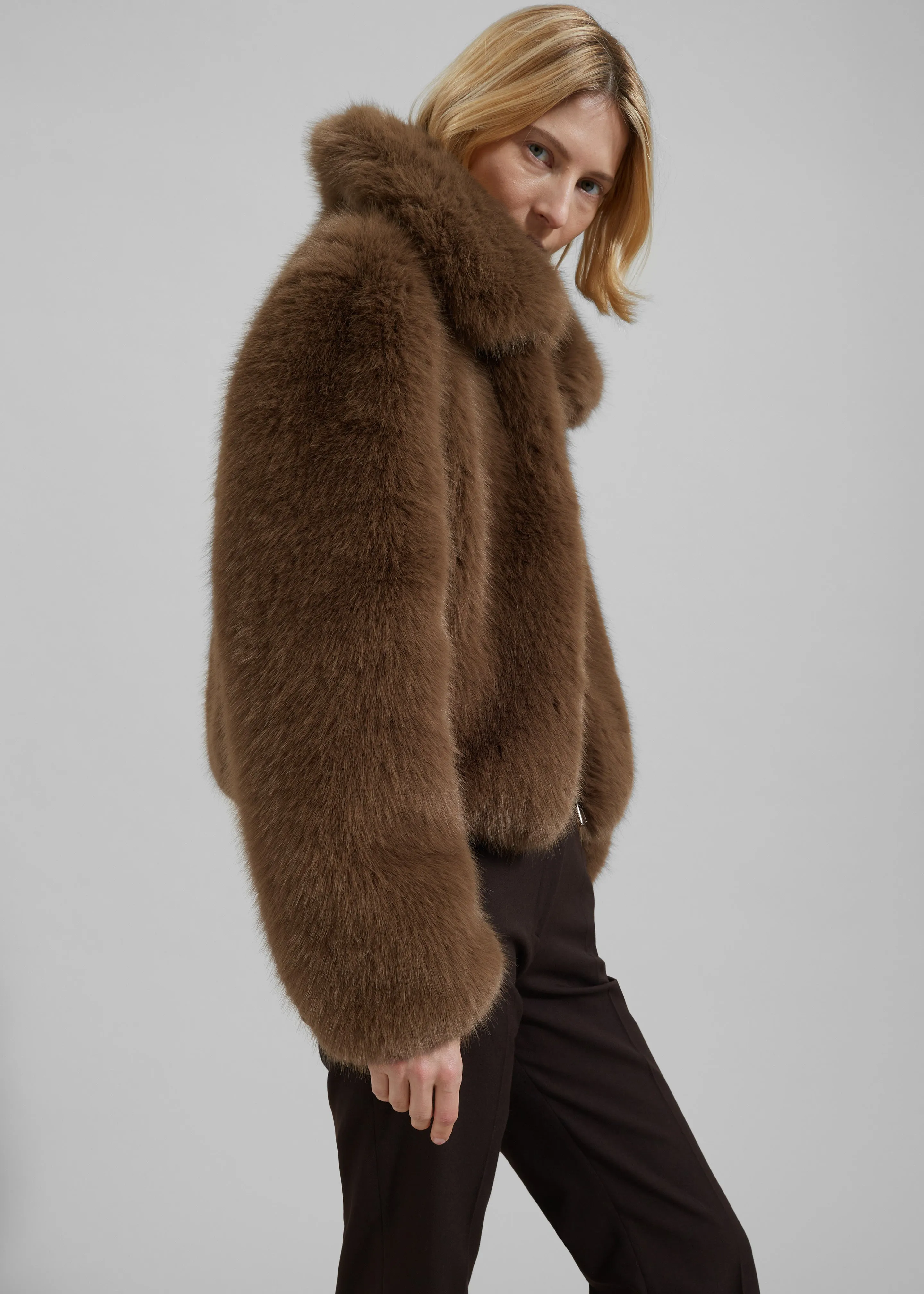 Hope Faux Fur Jacket - Camel sold by Frankie Shop product image thumbnail 4