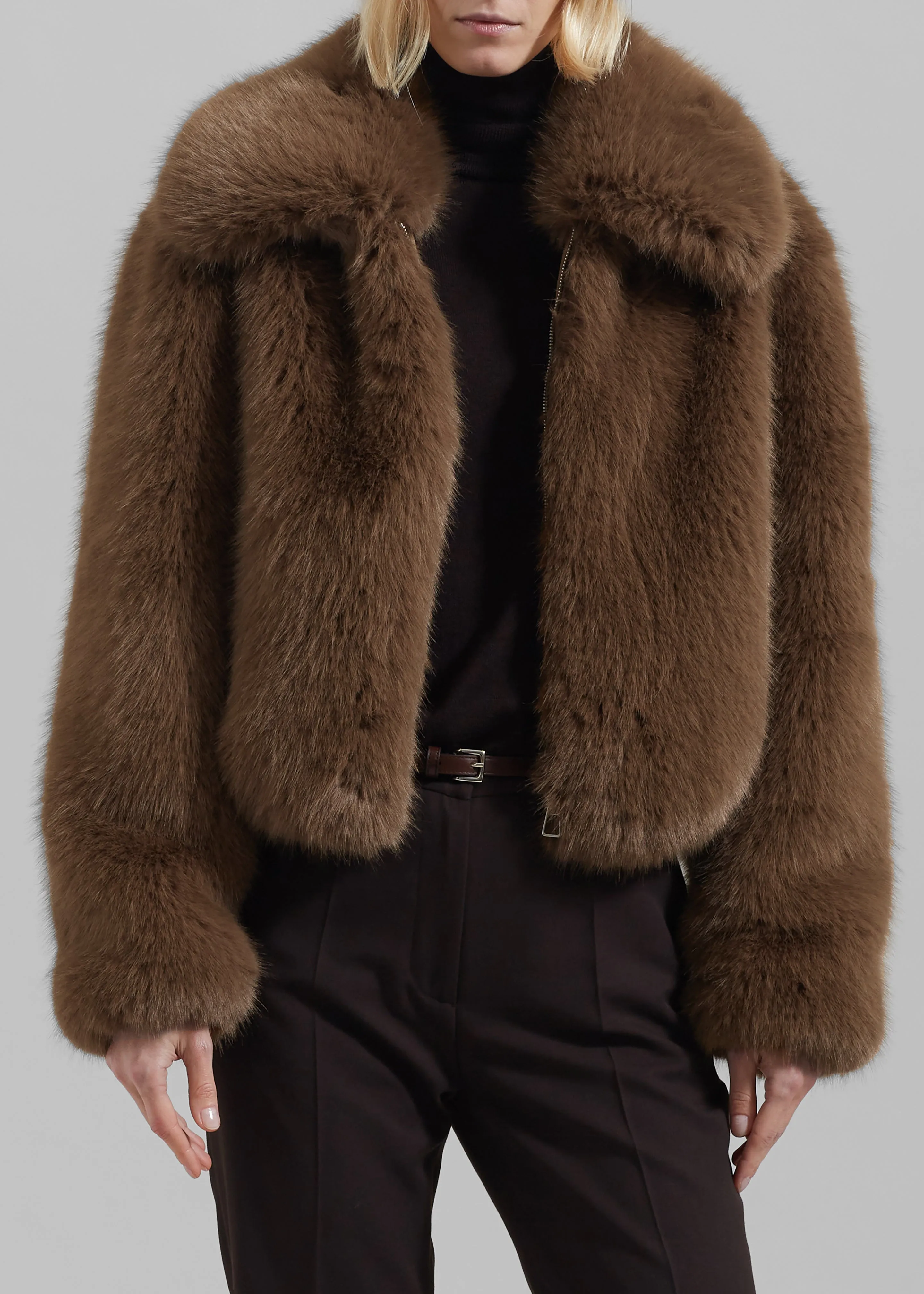 Hope Faux Fur Jacket - Camel sold by Frankie Shop product image thumbnail 3