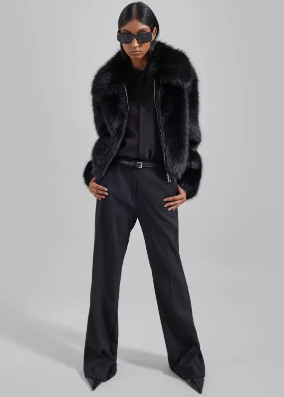 Hope Faux Fur Jacket - Black sold by Frankie Shop