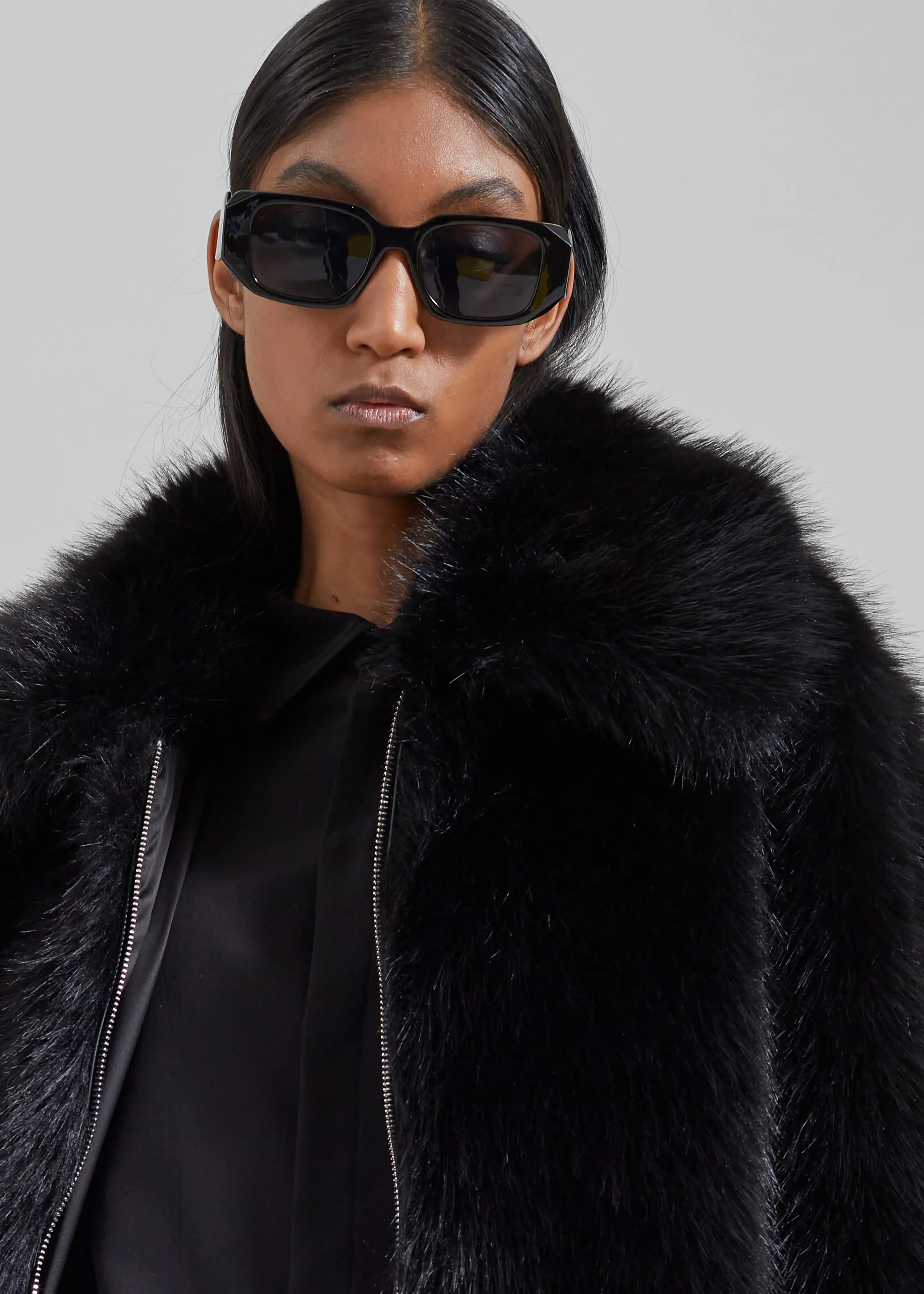 Hope Faux Fur Jacket - Black sold by Frankie Shop product image thumbnail 4