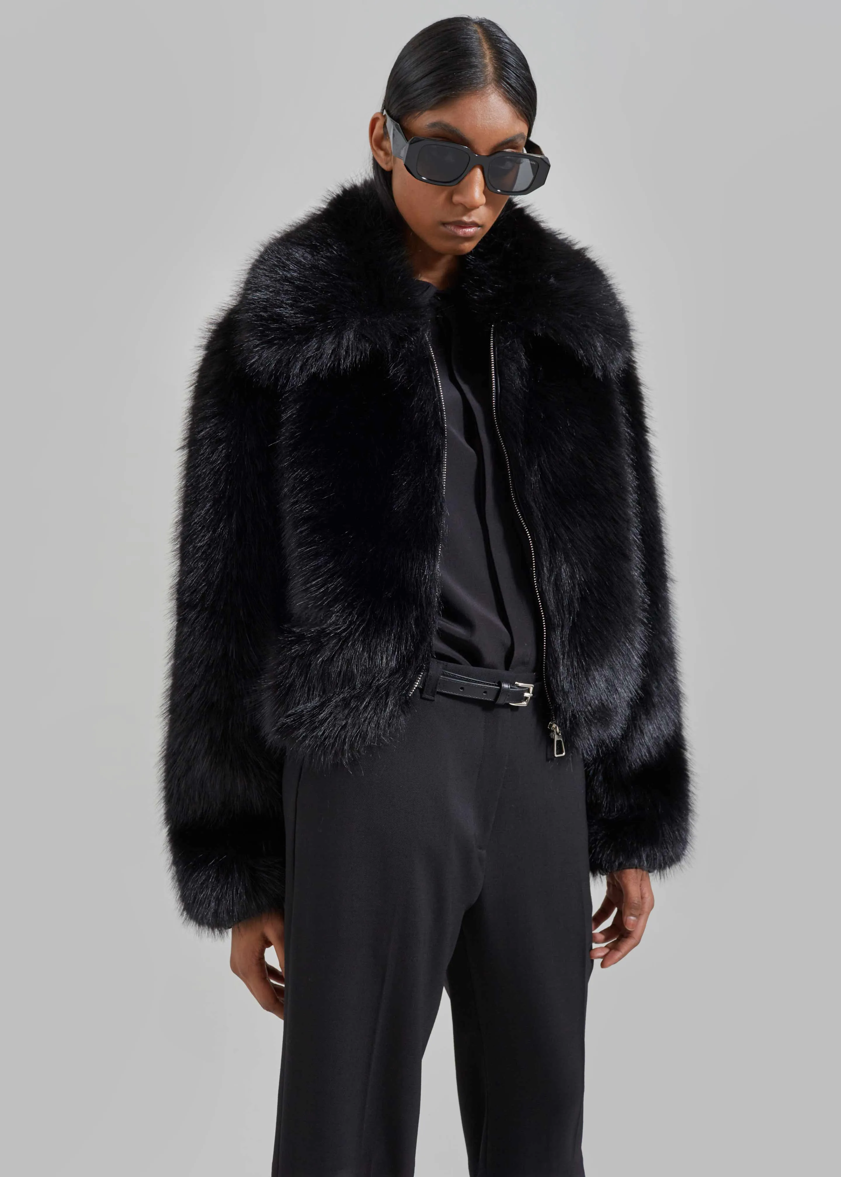 Hope Faux Fur Jacket - Black sold by Frankie Shop product image thumbnail 5