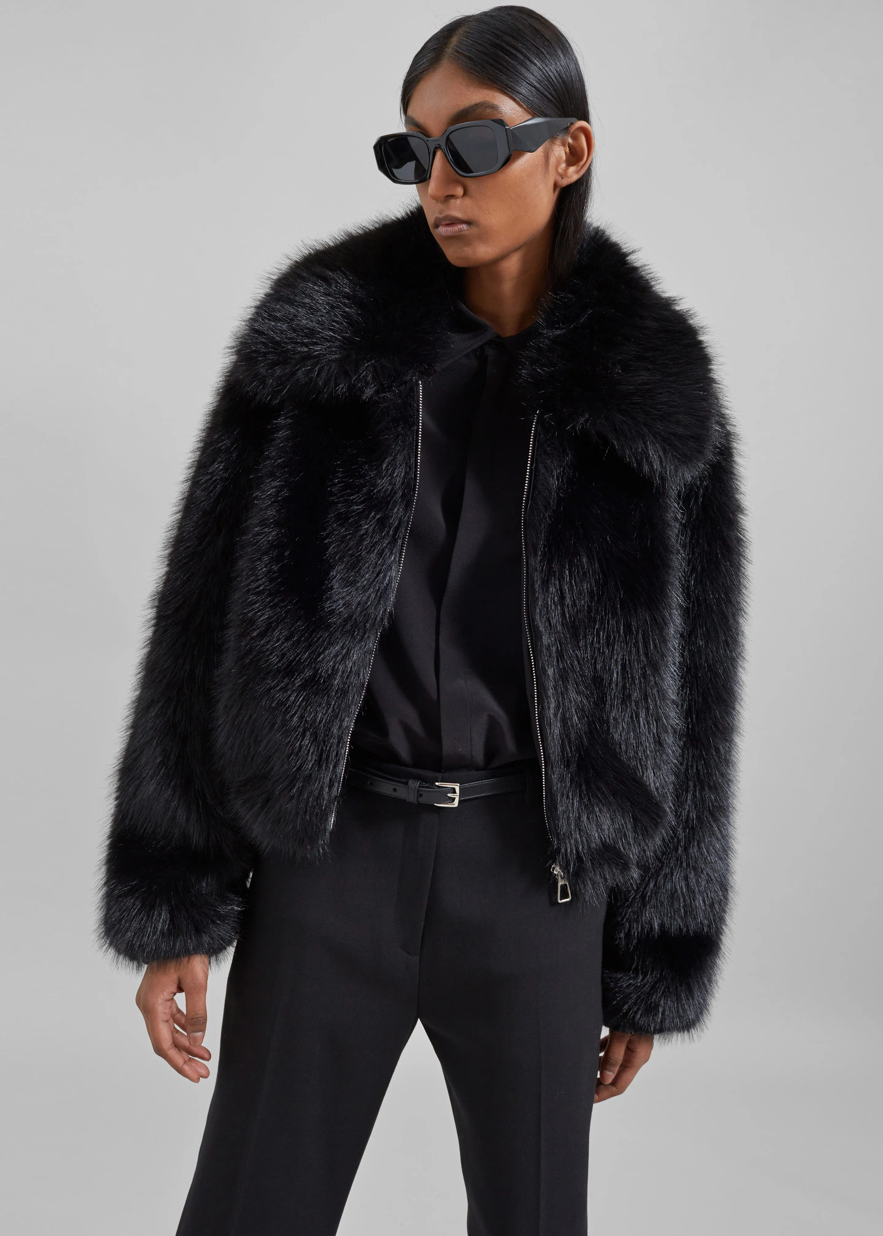 Hope Faux Fur Jacket - Black sold by Frankie Shop product image thumbnail 3