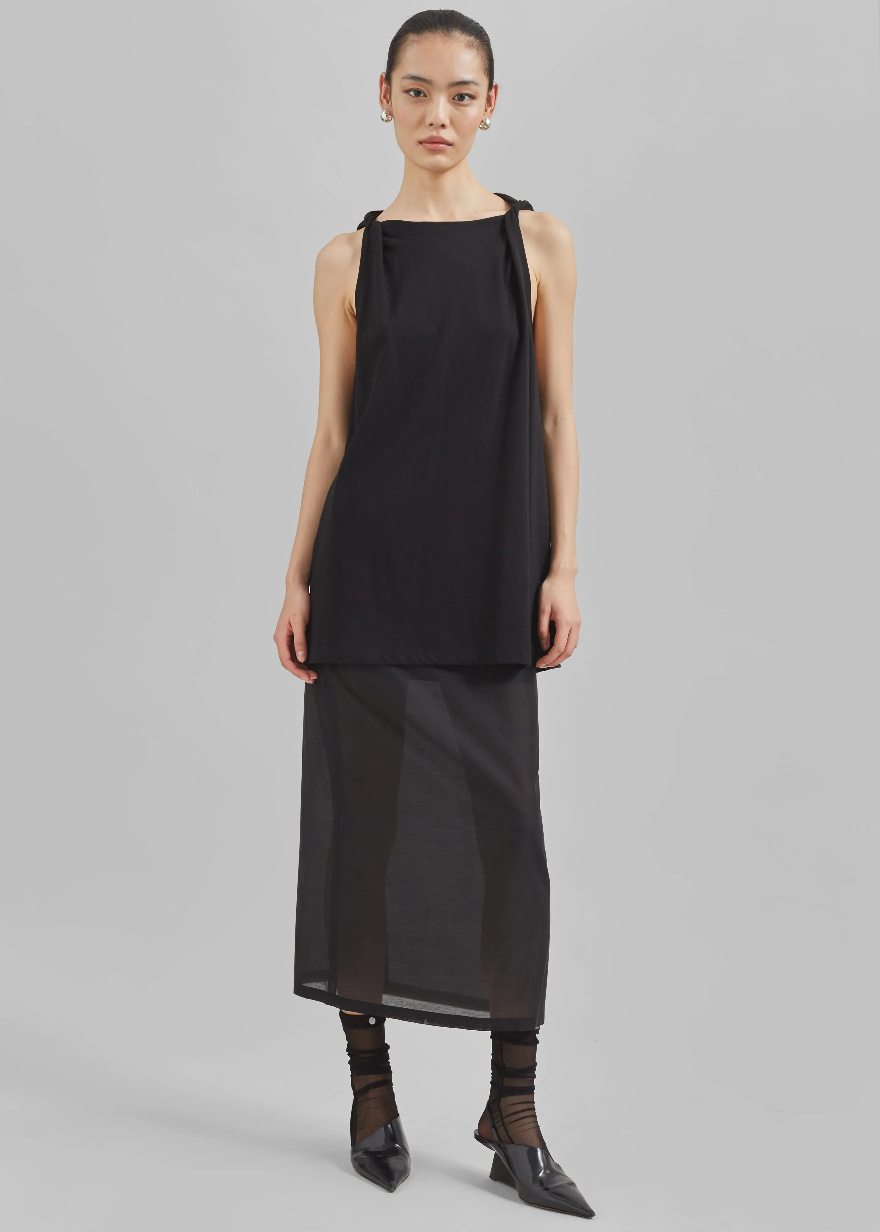 Lenore Semi Sheer Midi Skirt - Black sold by Frankie Shop product image thumbnail 5