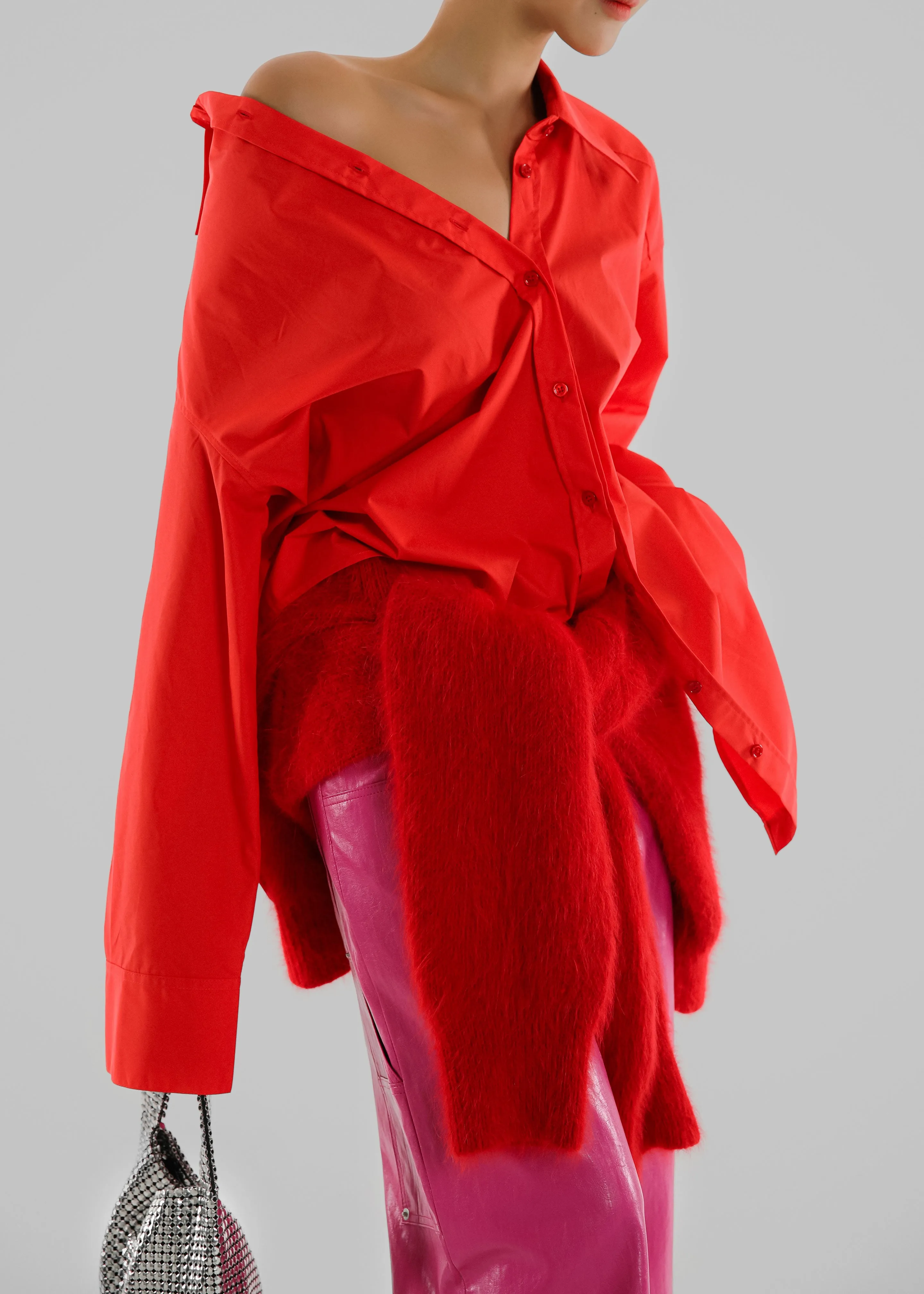 Prato Button Up Shirt - Red sold by Frankie Shop product image thumbnail 4