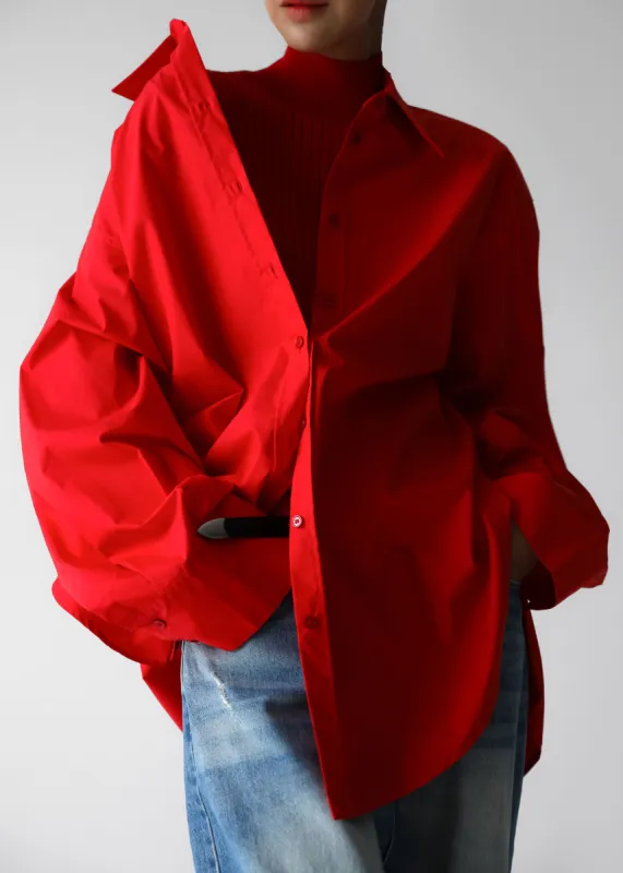 Prato Button Up Shirt - Red sold by Frankie Shop
