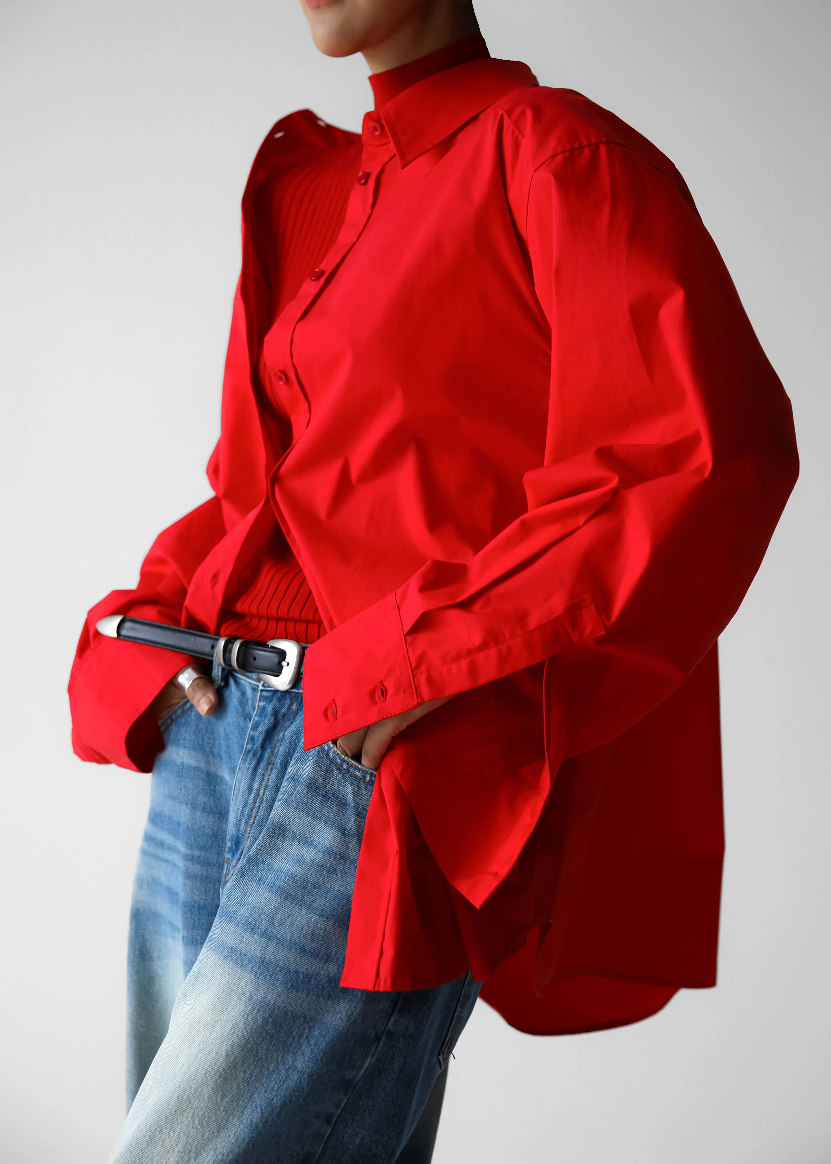 Prato Button Up Shirt - Red sold by Frankie Shop product image thumbnail 2