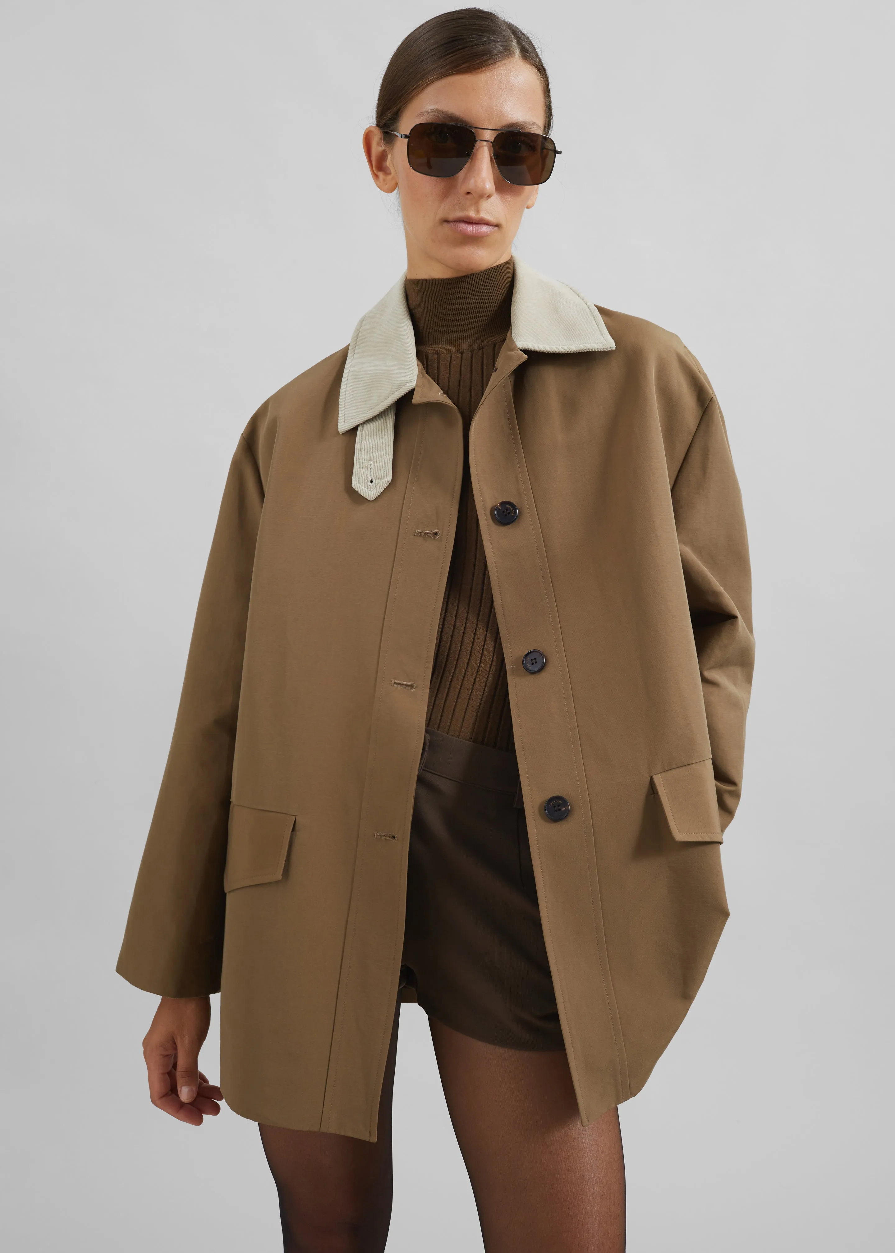 Ryker Boxy Jacket - Brown sold by Frankie Shop