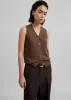 Samah Knit Vest - Brown sold by Frankie Shop