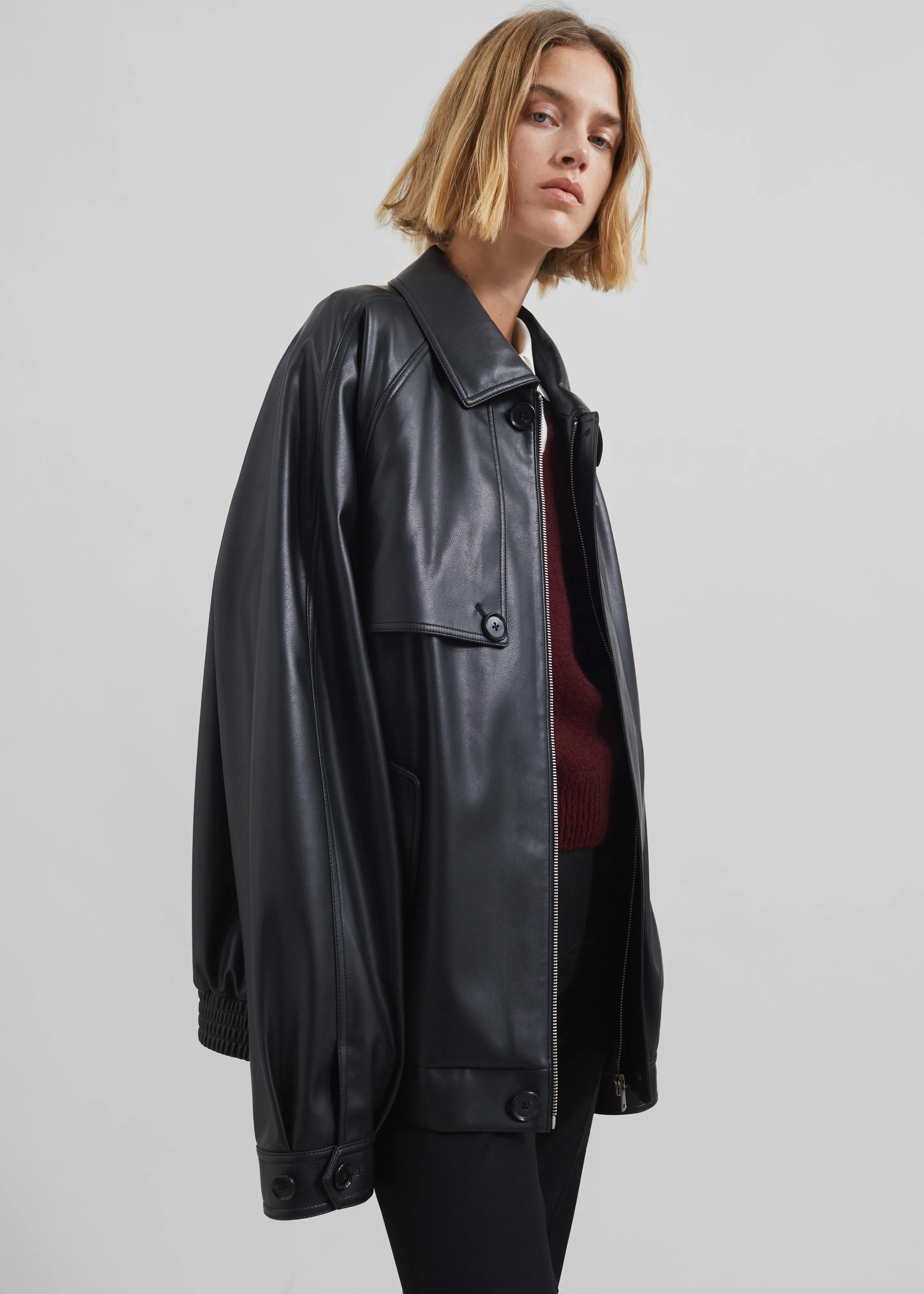 Roisin Faux Leather Jacket - Black sold by Frankie Shop product image thumbnail 2