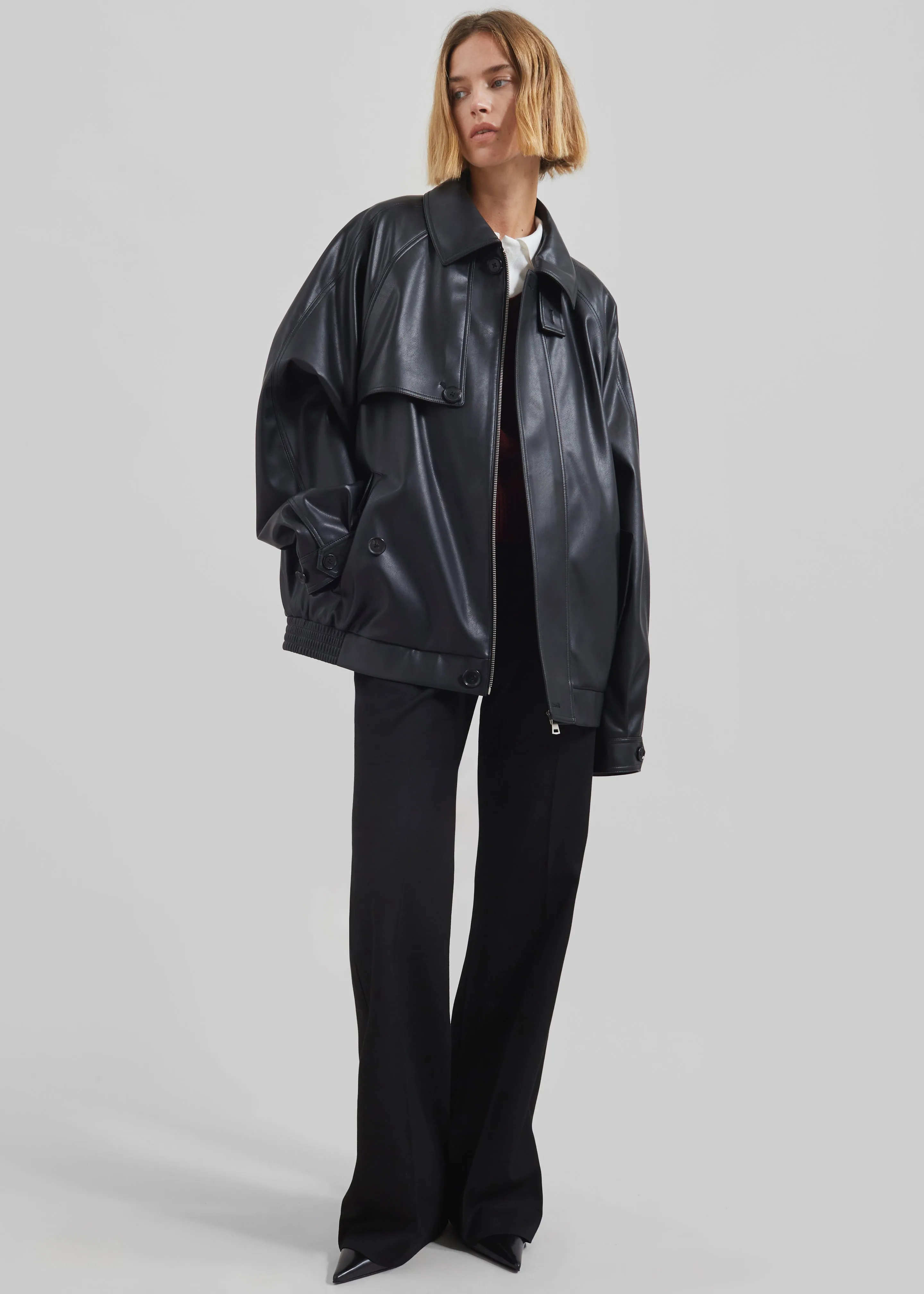 Roisin Faux Leather Jacket - Black sold by Frankie Shop product image thumbnail 5