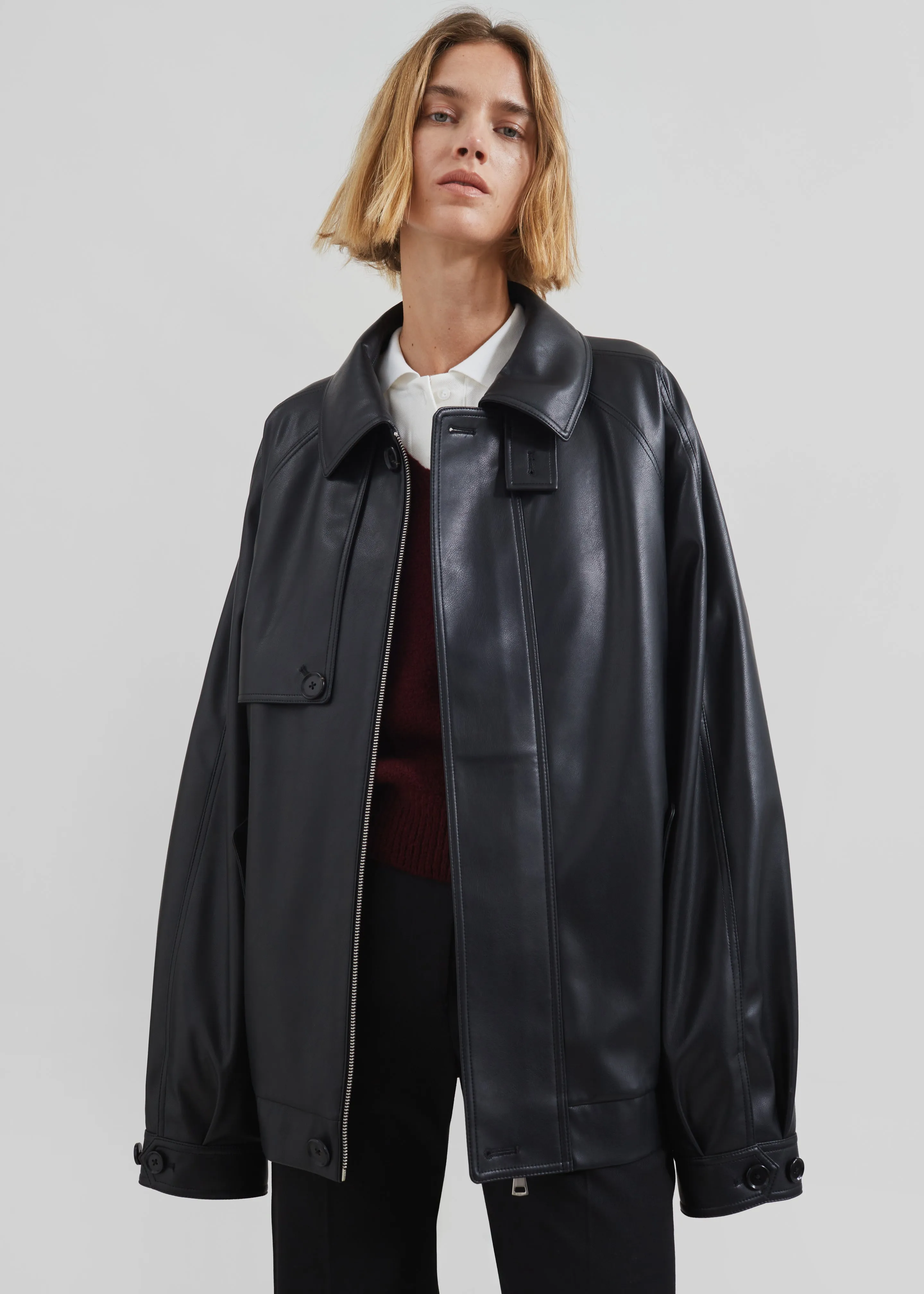 Roisin Faux Leather Jacket - Black sold by Frankie Shop product image thumbnail 3