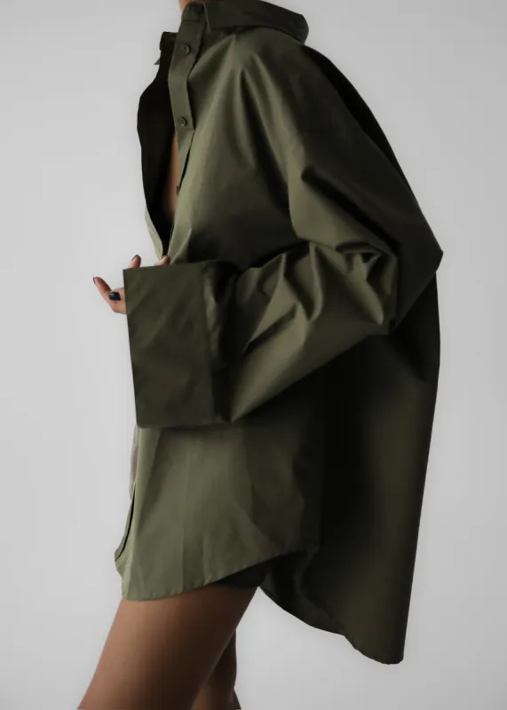Prato Button Up Shirt - Khaki sold by Frankie Shop