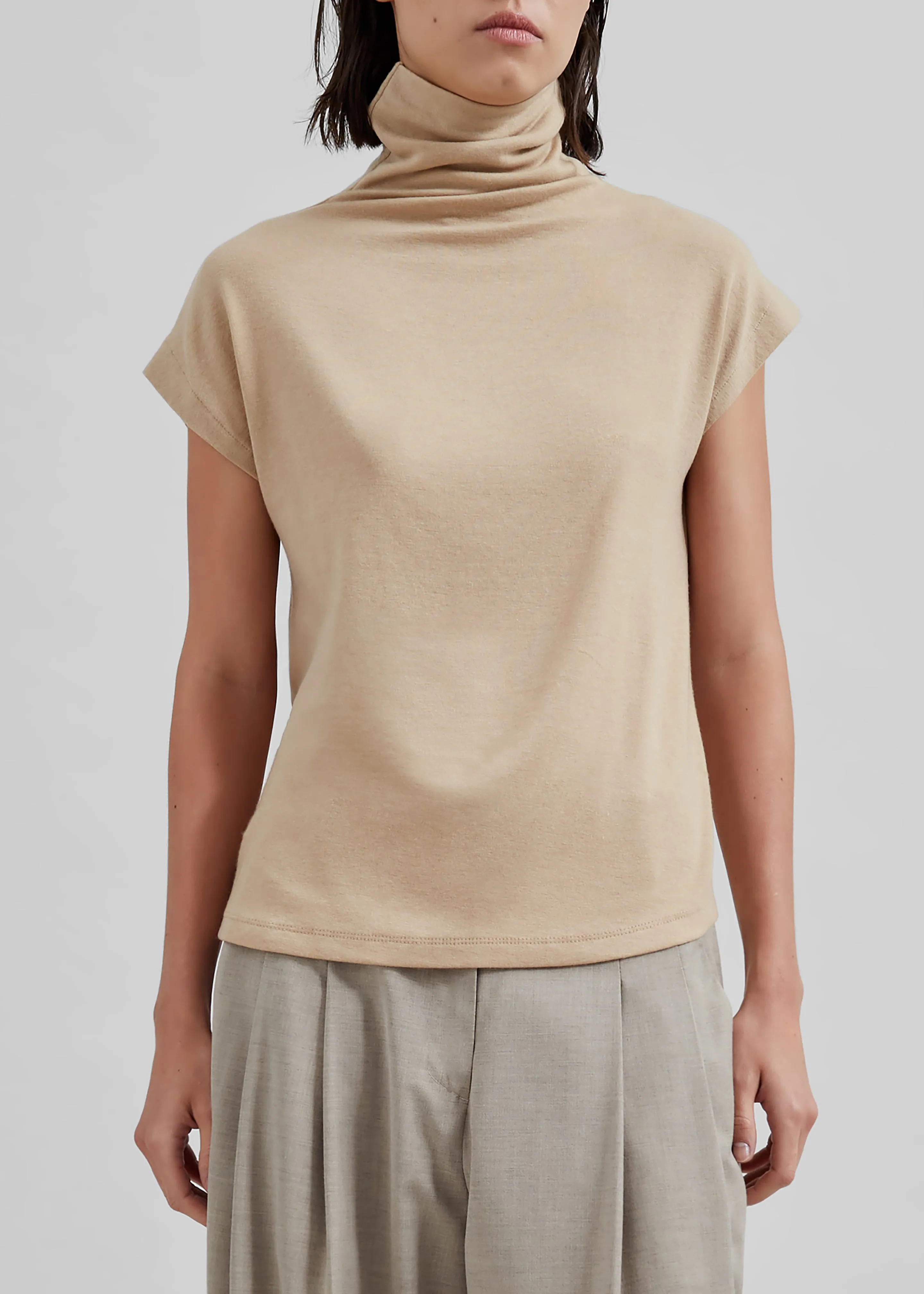 Nile Turtleneck Top - Beige sold by Frankie Shop product image thumbnail 5