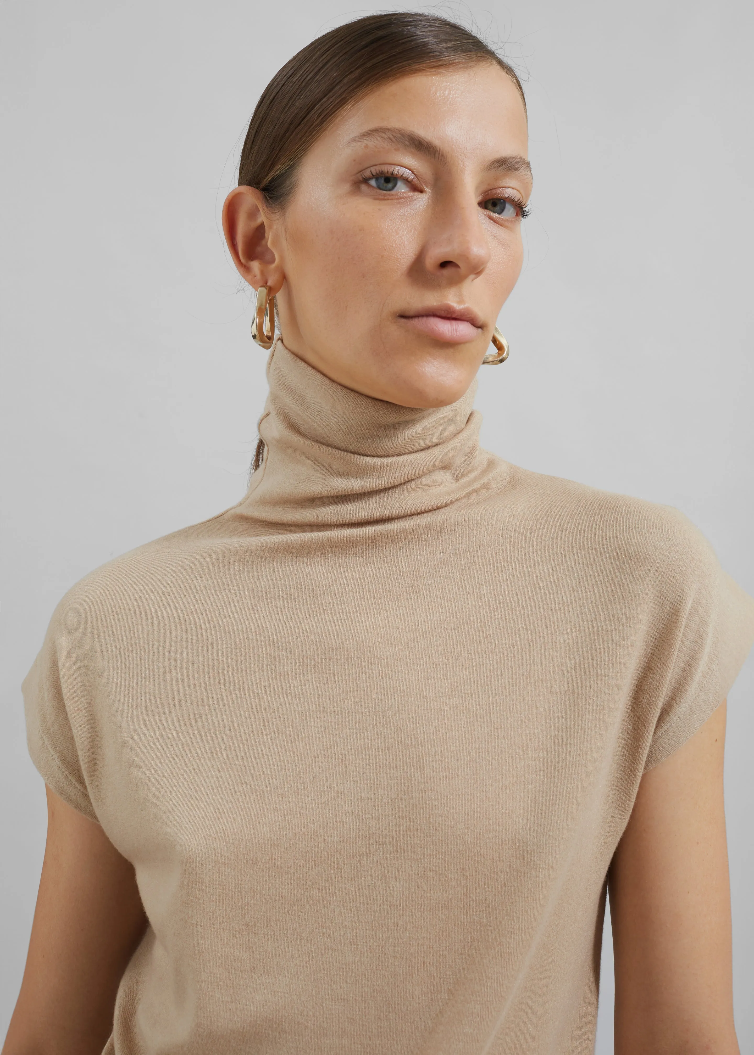 Nile Turtleneck Top - Beige sold by Frankie Shop product image thumbnail 4