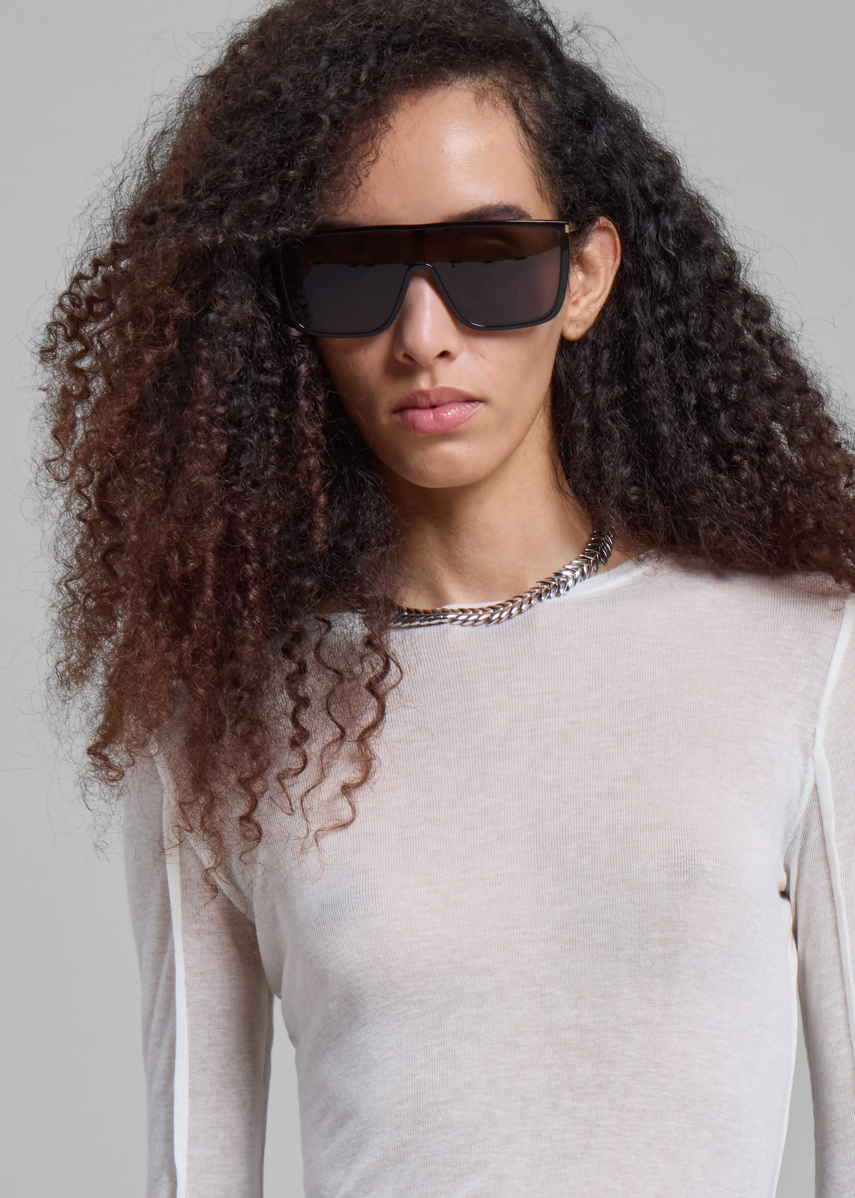 Mesa Sheer Long Sleeve Tee - White sold by Frankie Shop product image thumbnail 4