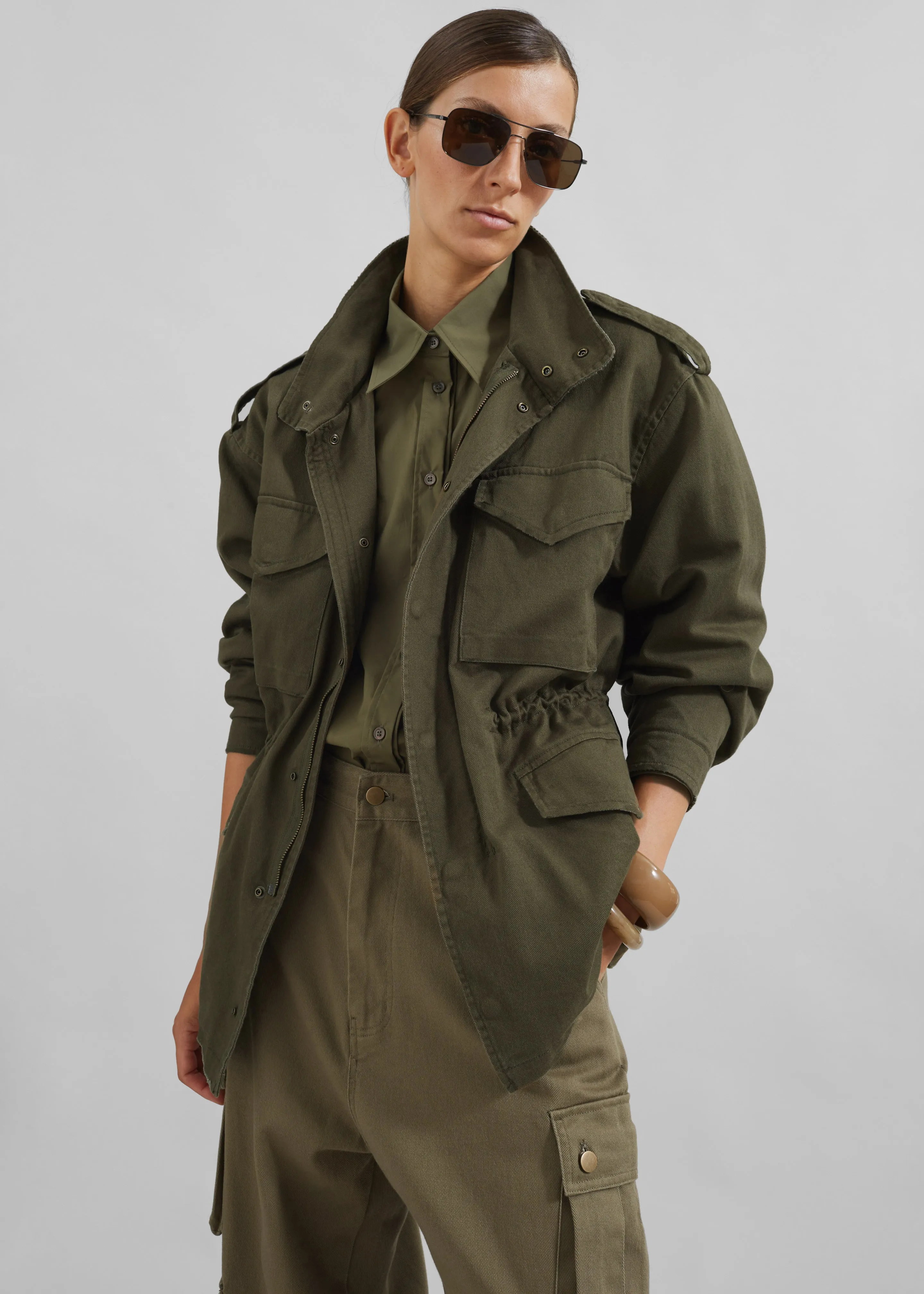 Merano Cargo Jacket - Khaki sold by Frankie Shop