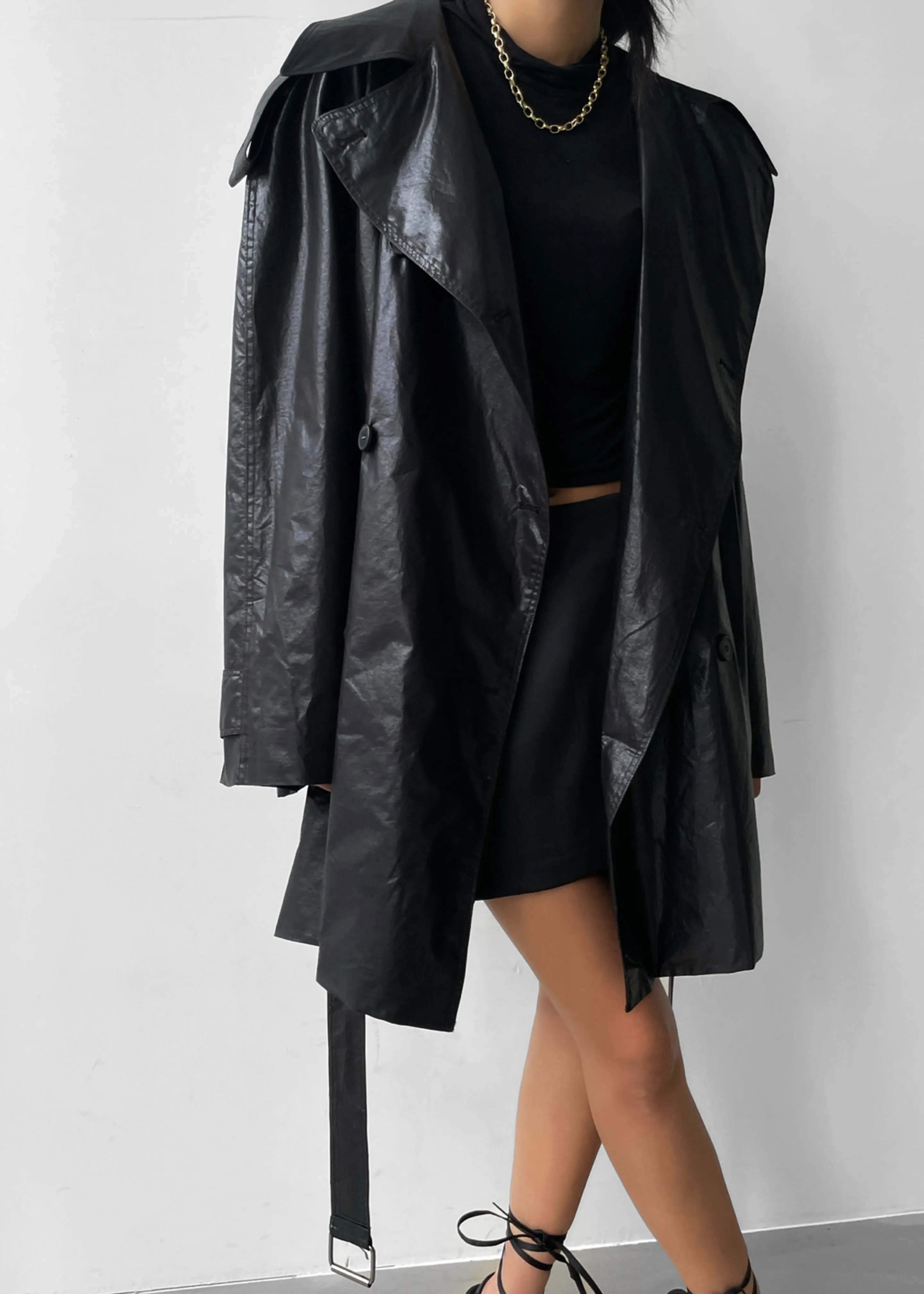 Manila Oversized Trench - Black sold by Frankie Shop product image thumbnail 2