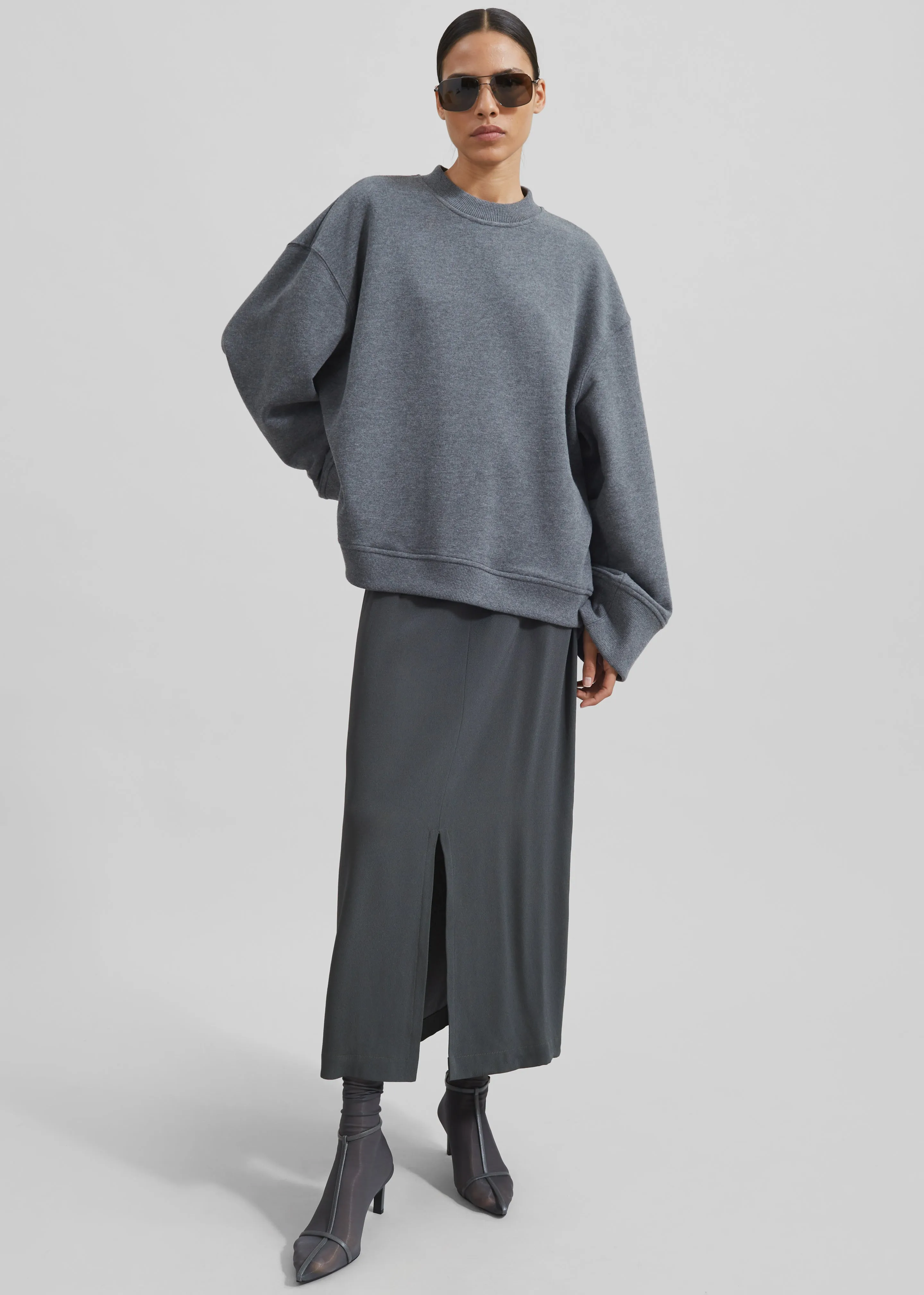 Judy Midi Skirt - Light Khaki sold by Frankie Shop product image thumbnail 5