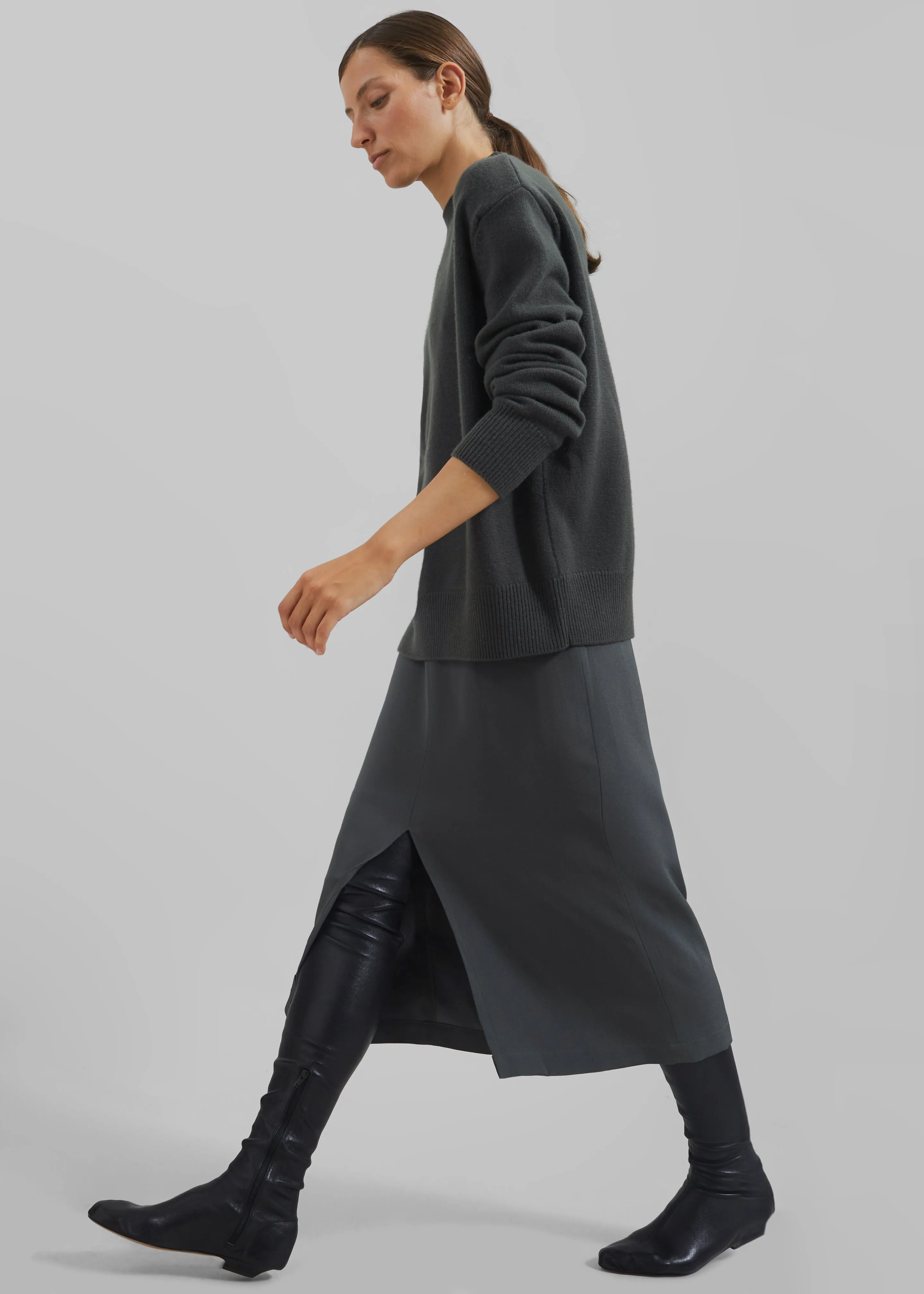 Judy Midi Skirt - Light Khaki sold by Frankie Shop