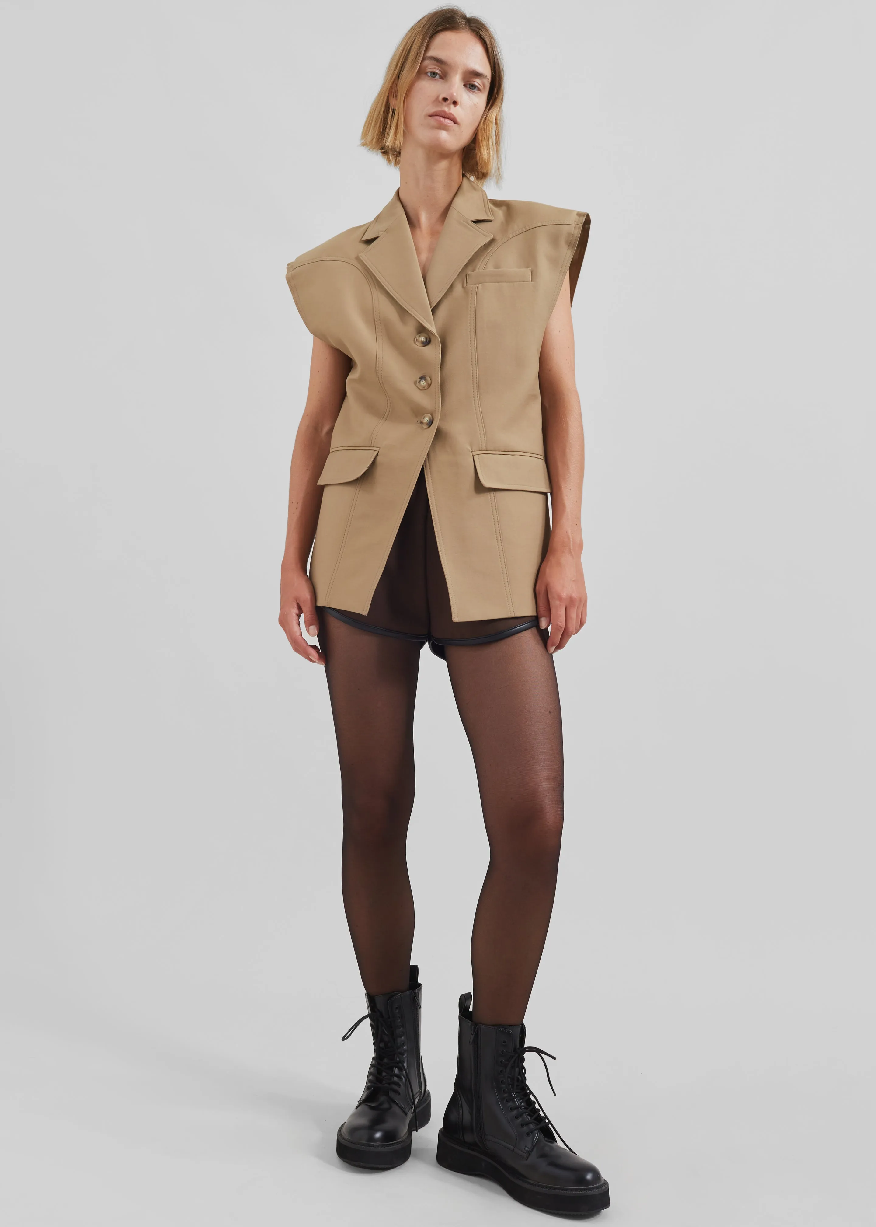 Lucerne Vest - Beige sold by Frankie Shop product image thumbnail 5