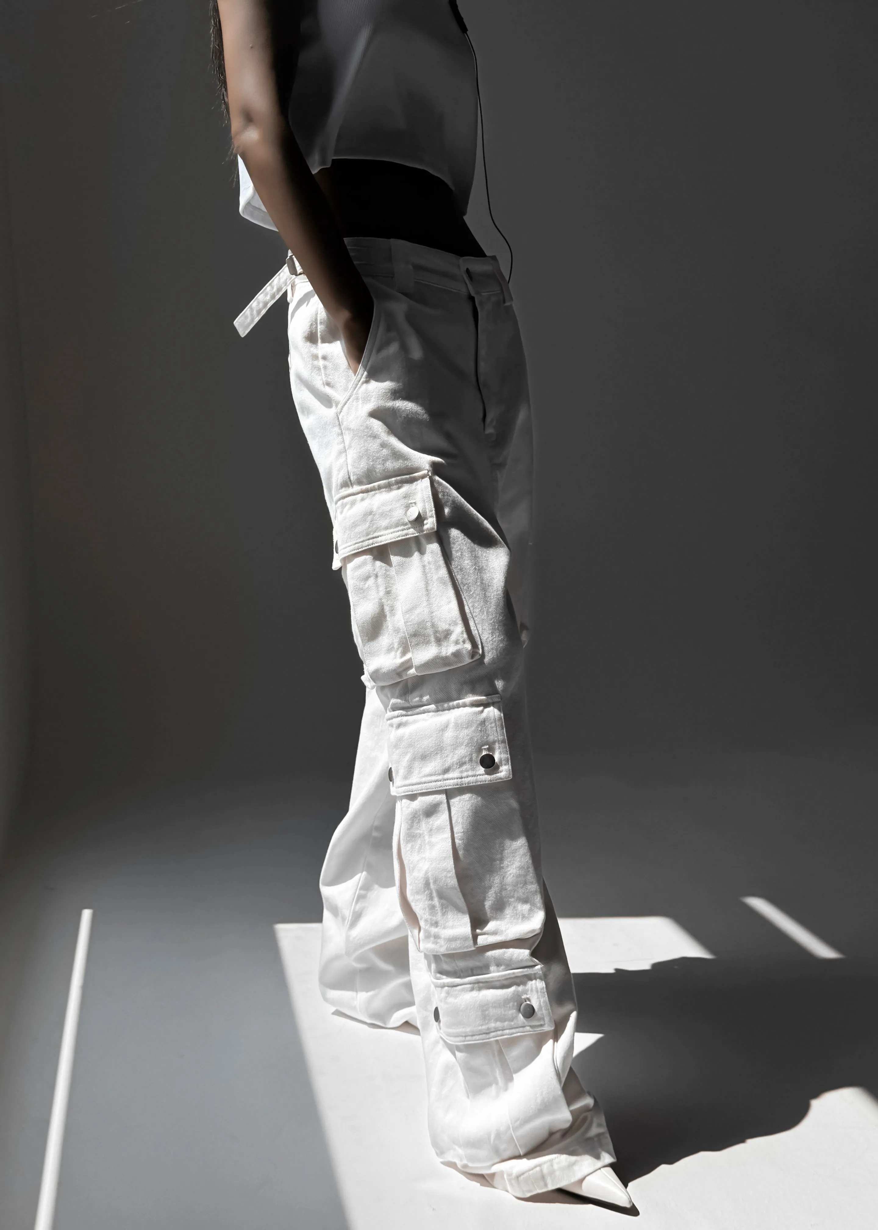 Arlon Cargo Pants - White sold by Frankie Shop