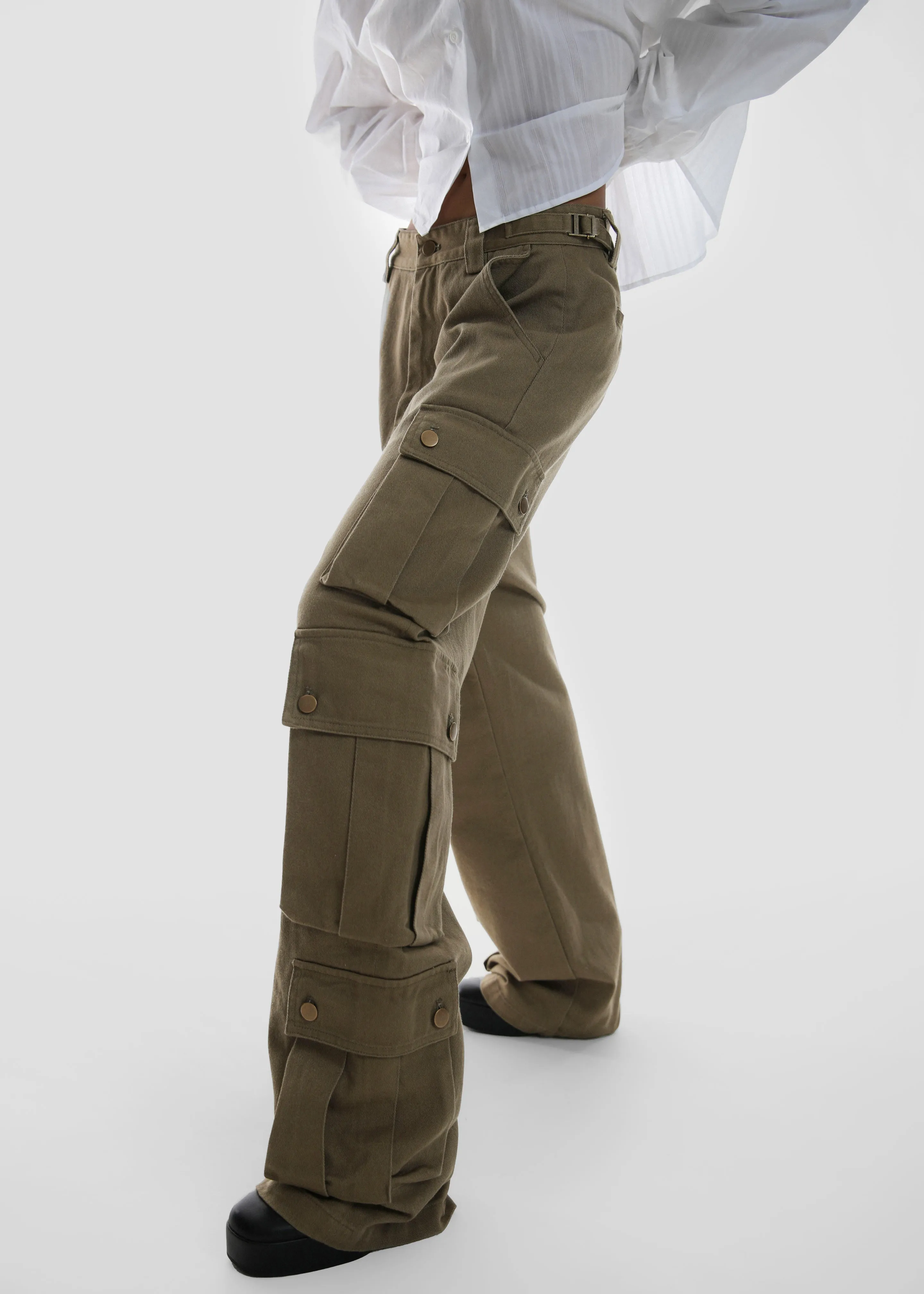 Arlon Cargo Pants - Khaki sold by Frankie Shop product image thumbnail 3