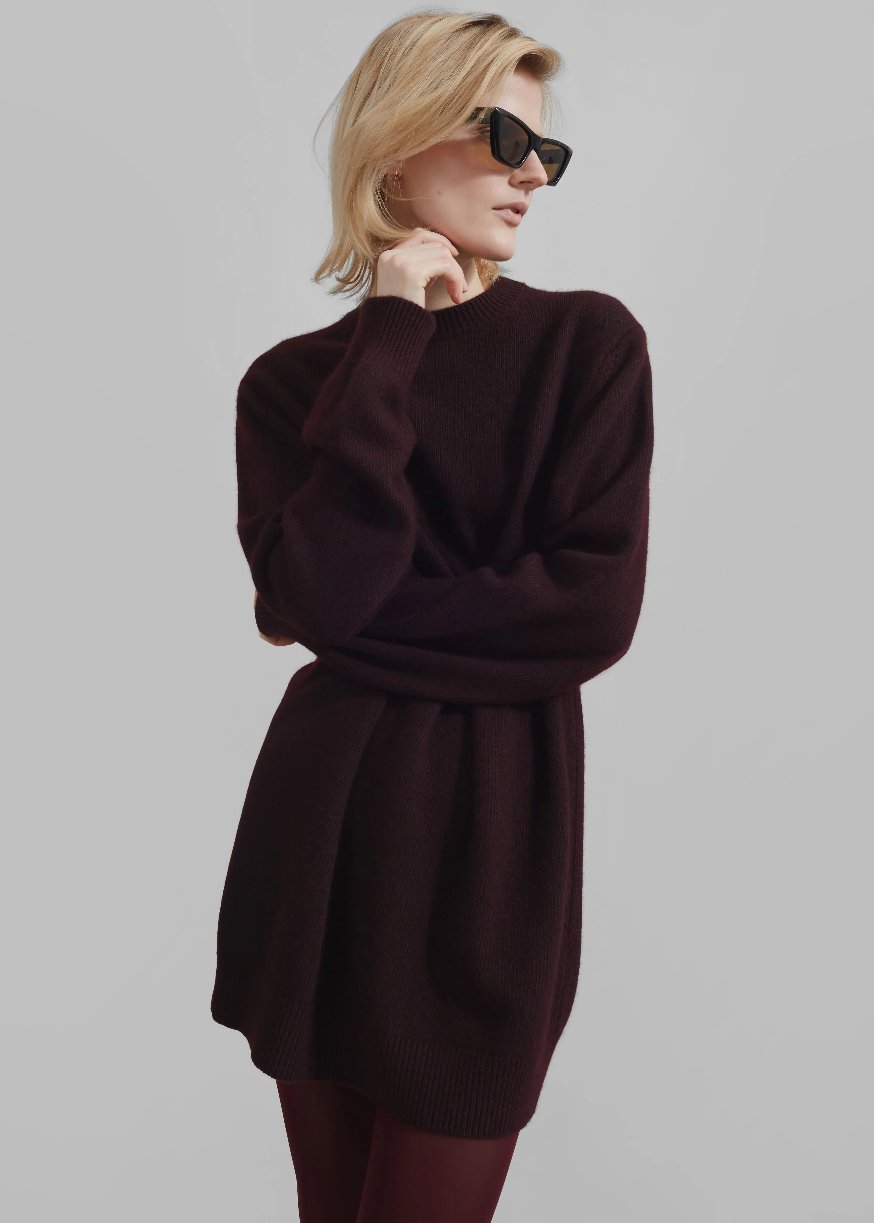 Maxime Knit Sweater Dress - Dark Plum sold by Frankie Shop product image thumbnail 2