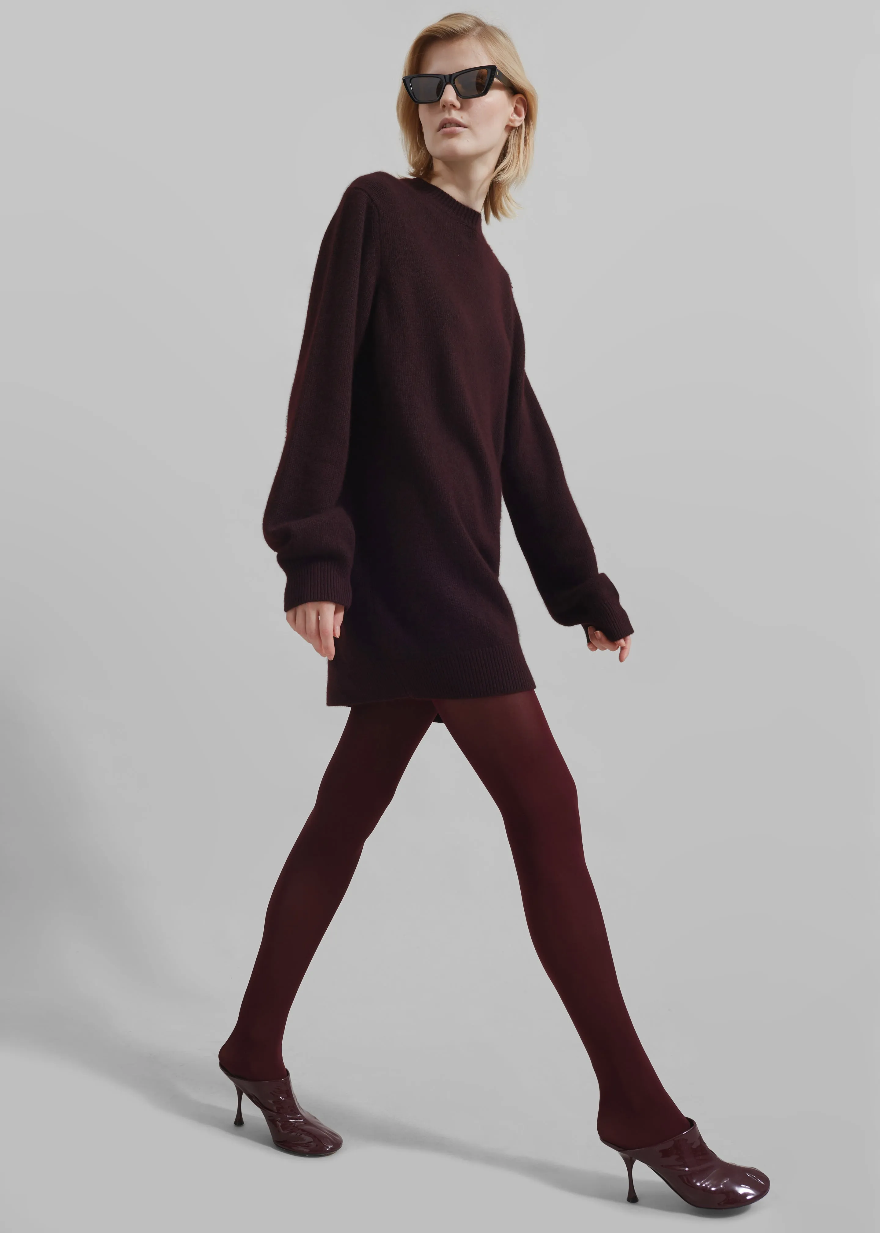 Maxime Knit Sweater Dress - Dark Plum sold by Frankie Shop product image thumbnail 3