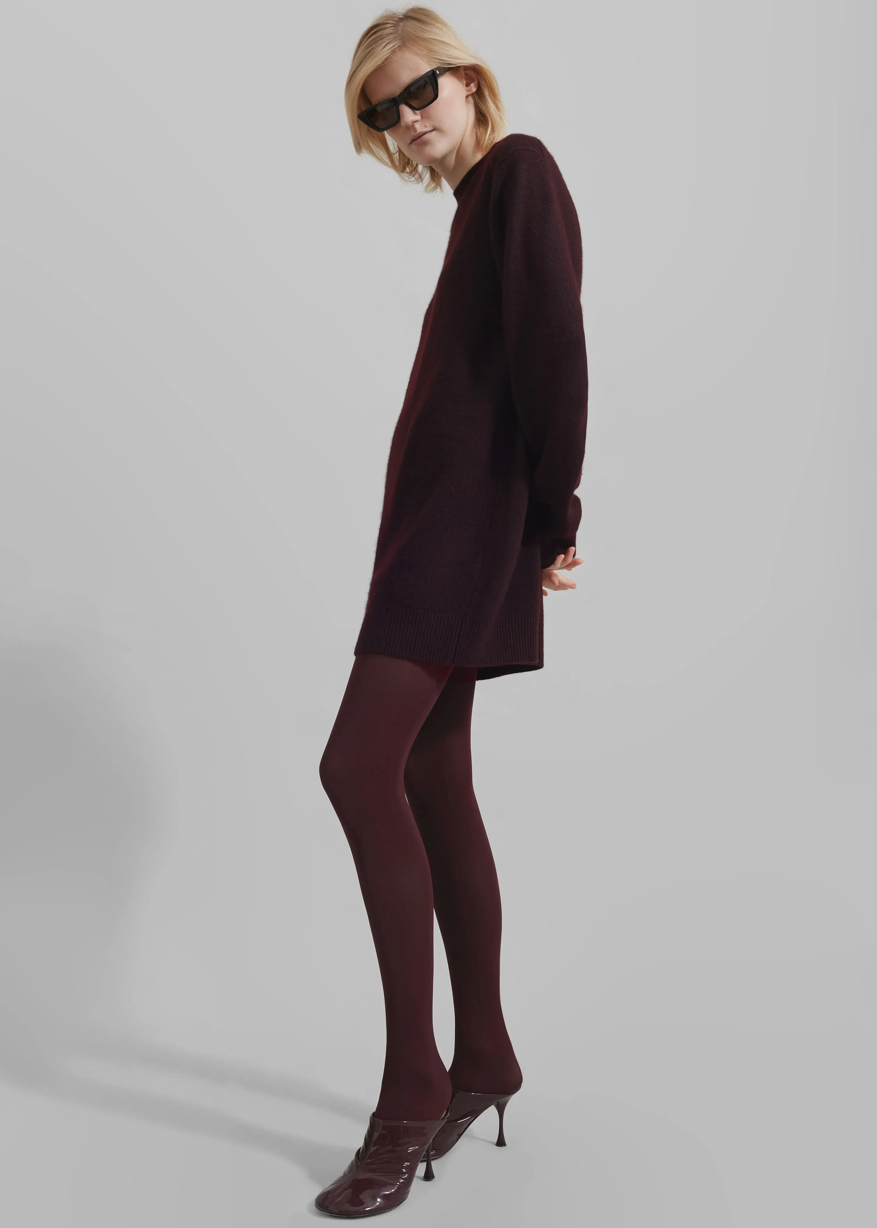 Maxime Knit Sweater Dress - Dark Plum sold by Frankie Shop product image thumbnail 4