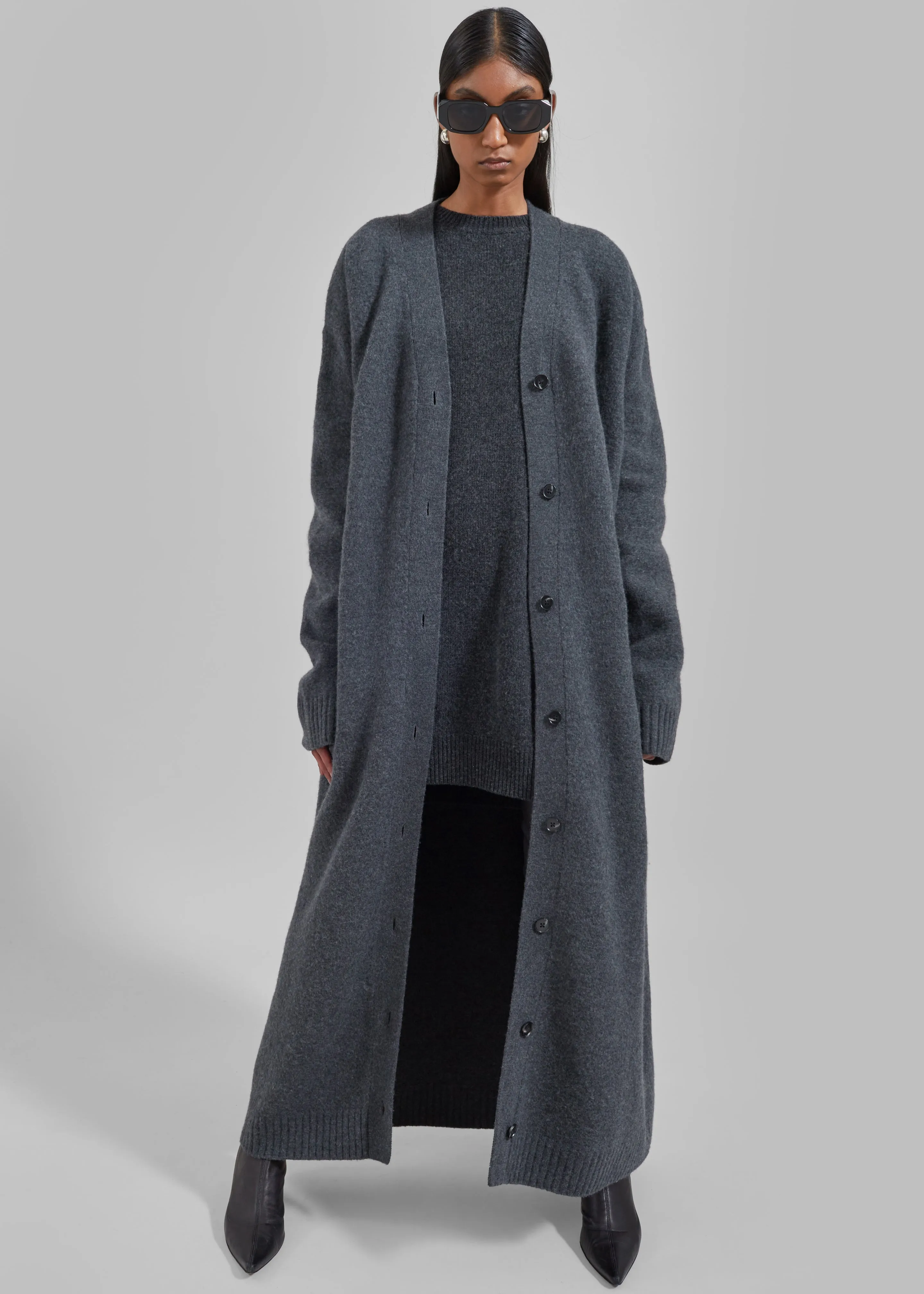Maxime Knit Sweater Dress - Dark Grey Melange sold by Frankie Shop product image thumbnail 4