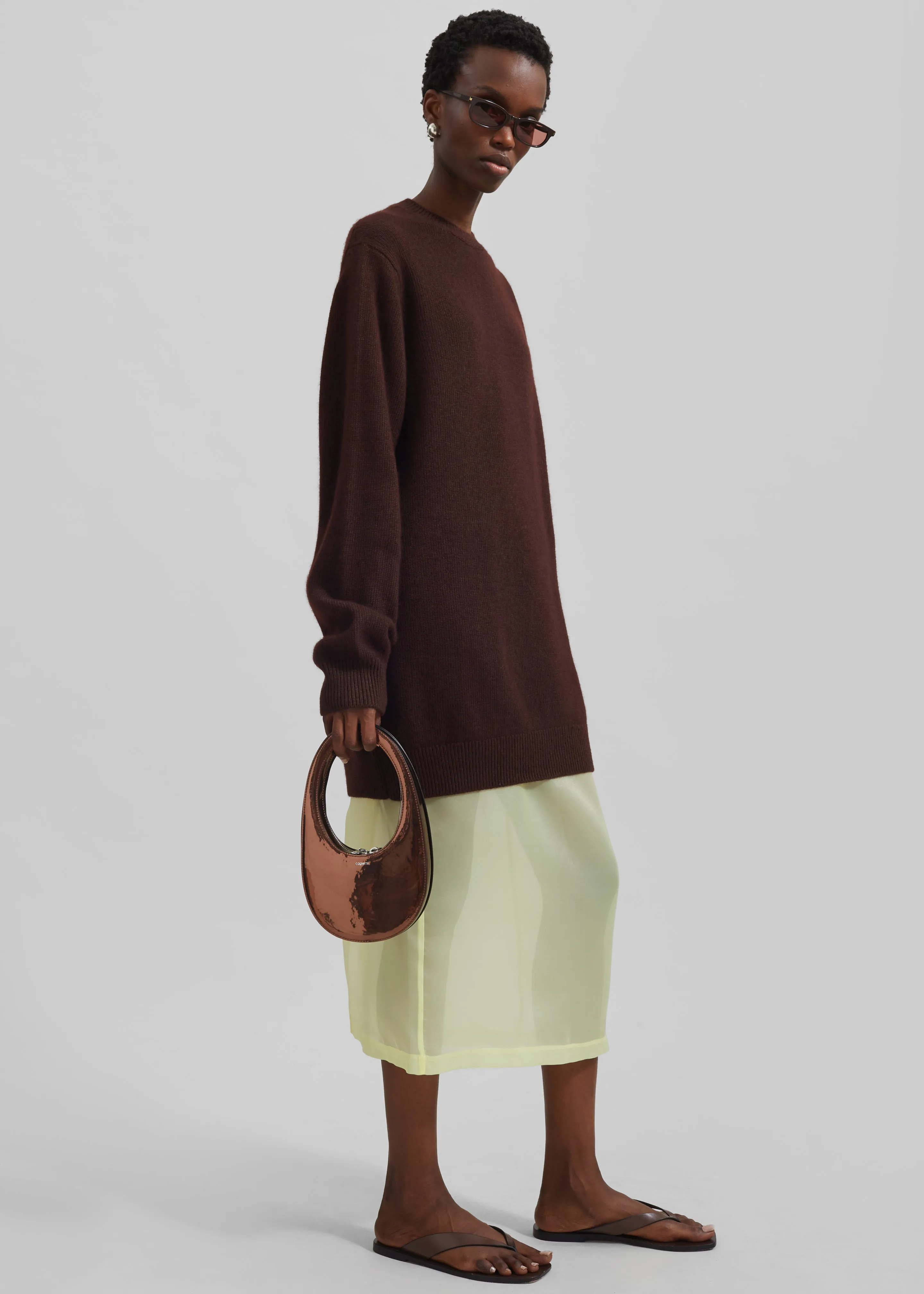 Maxime Knit Sweater Dress - Brown sold by Frankie Shop