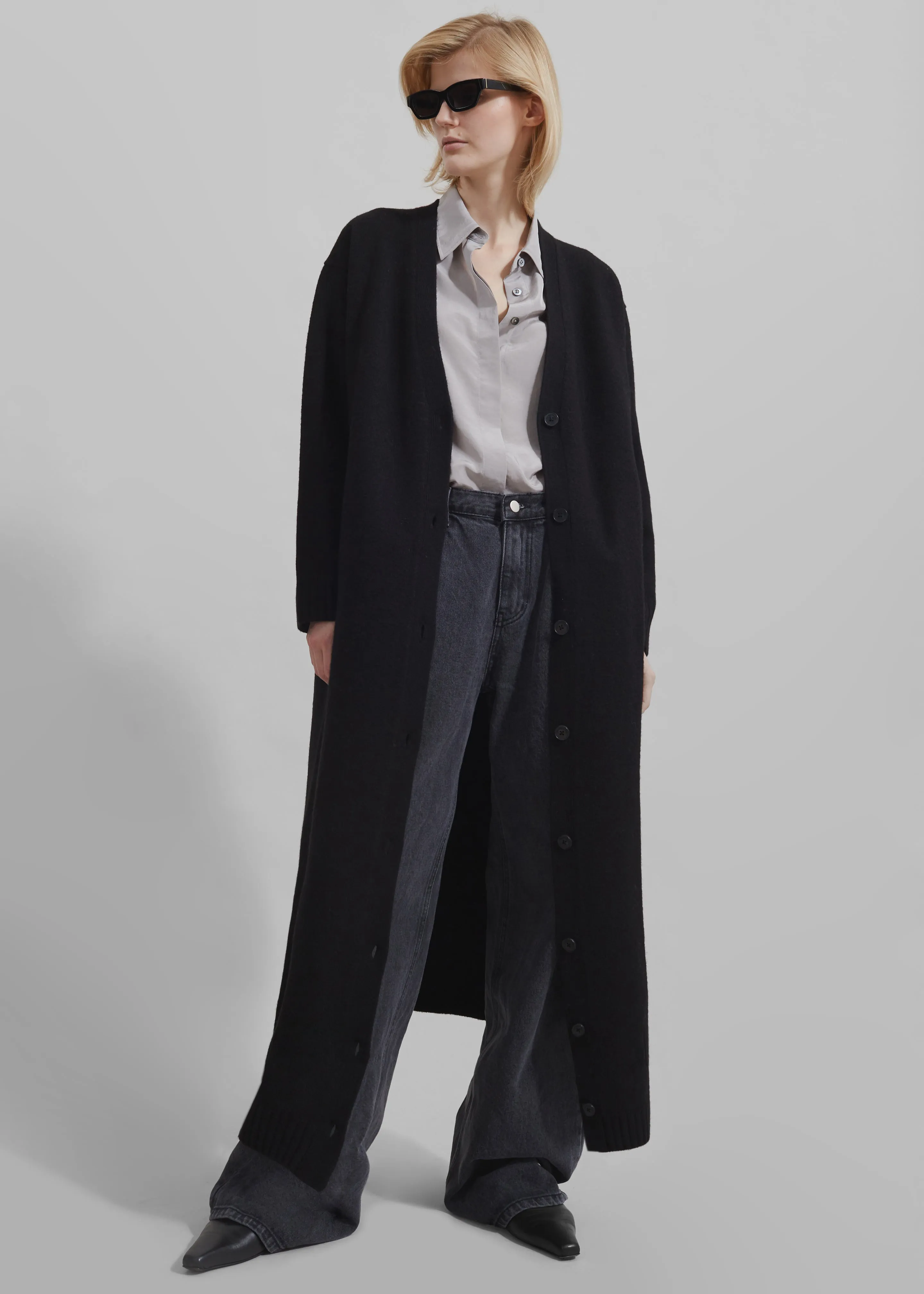 Emi Long Knit Cardigan - Black sold by Frankie Shop product image thumbnail 5