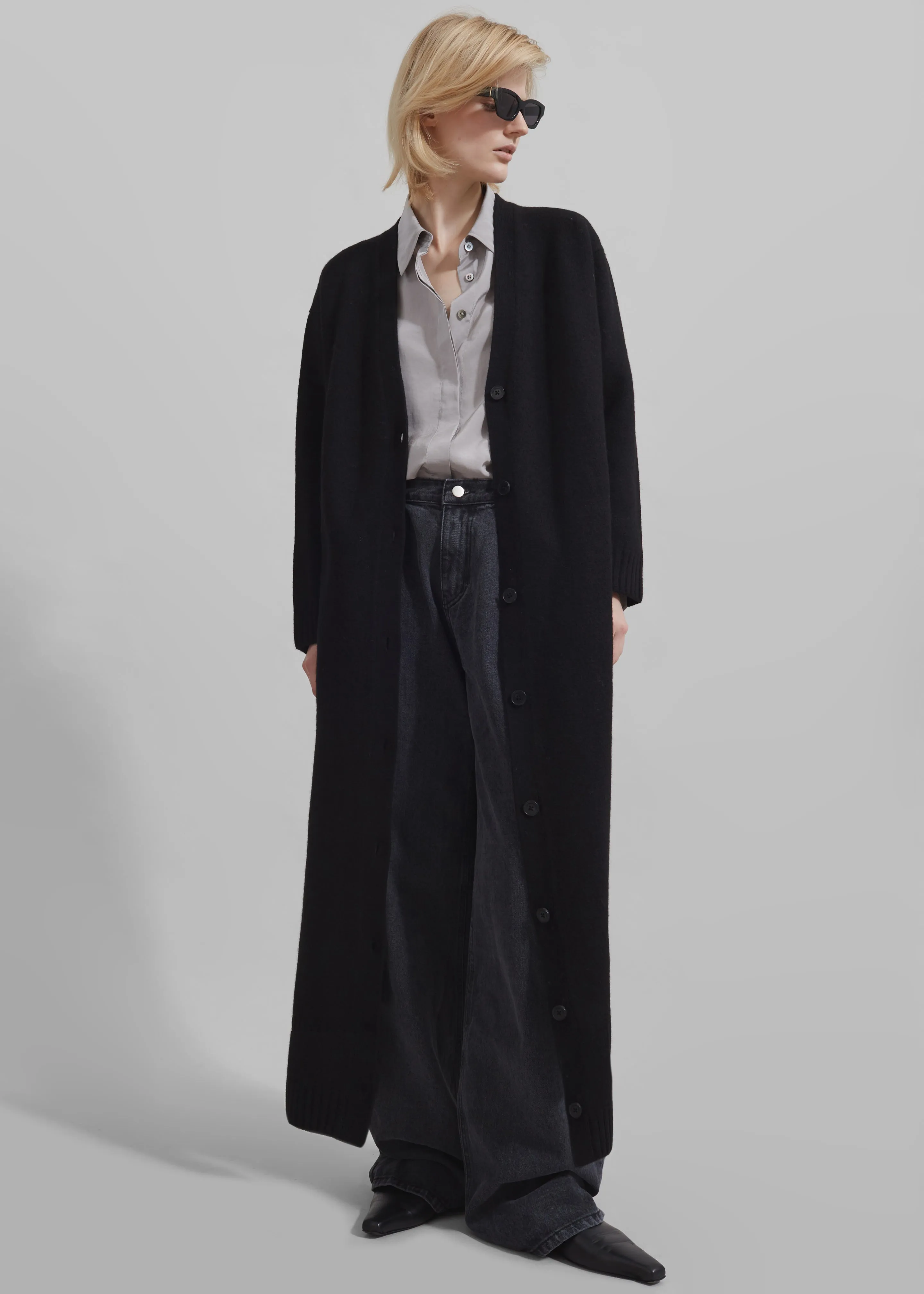 Emi Long Knit Cardigan - Black sold by Frankie Shop product image thumbnail 3