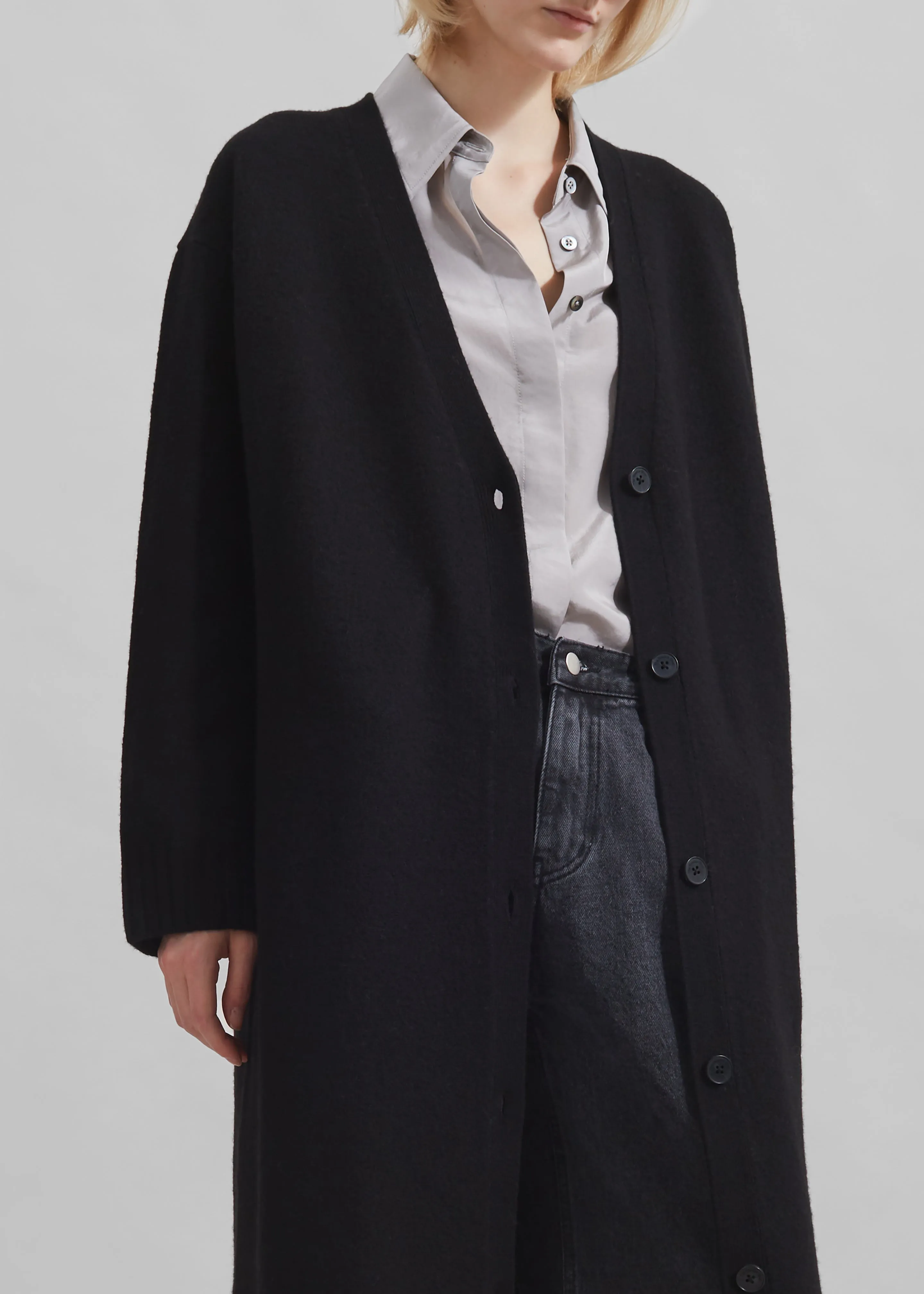 Emi Long Knit Cardigan - Black sold by Frankie Shop product image thumbnail 4