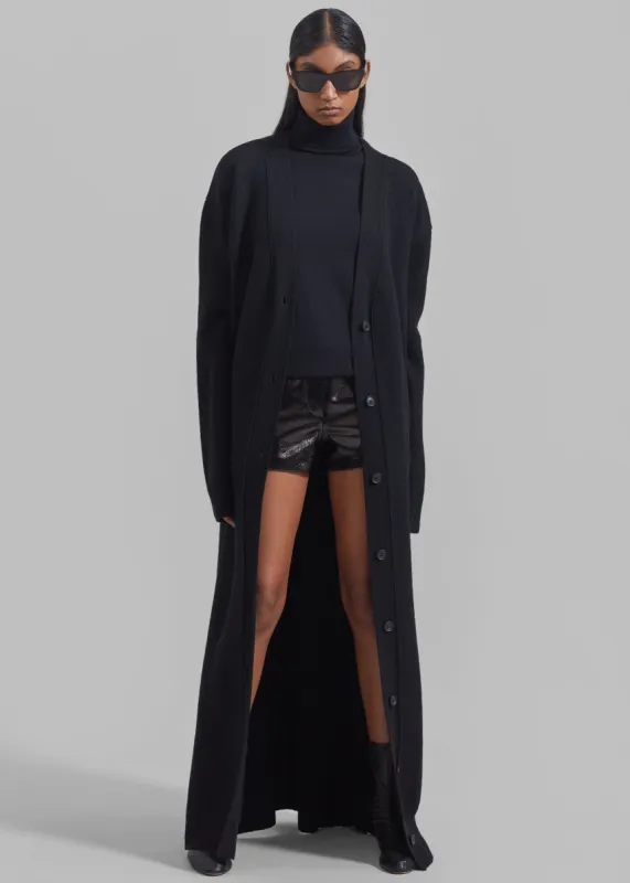 Emi Long Knit Cardigan - Black made by Frankie Shop