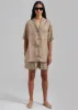 Esse Studios Linka Short Sleeve Silk Shirt - Golden Linka Print sold by Frankie Shop