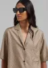 Esse Studios Linka Short Sleeve Silk Shirt - Golden Linka Print sold by Frankie Shop