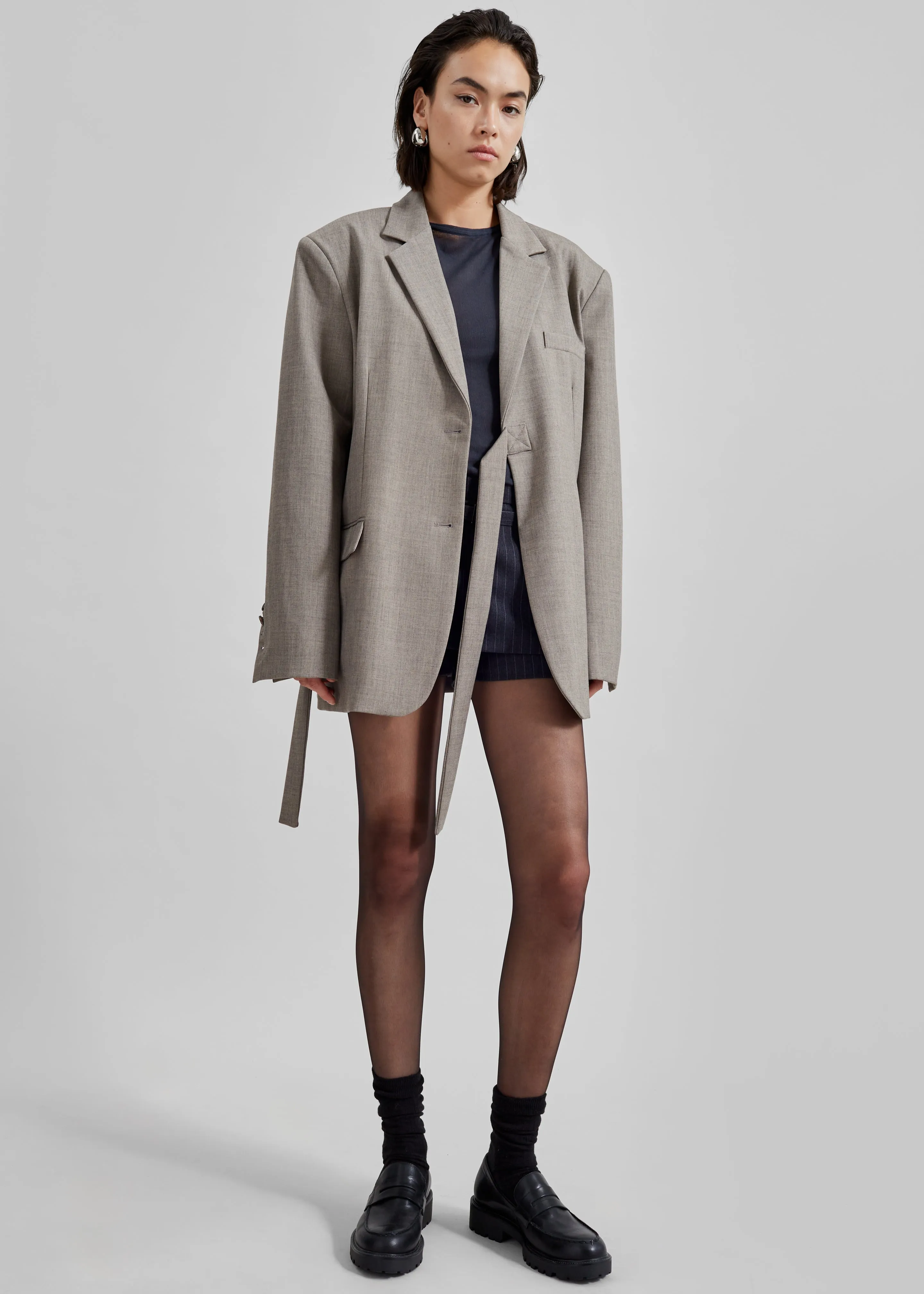 Whiteney Tie Up Blazer - Beige sold by Frankie Shop product image thumbnail 5