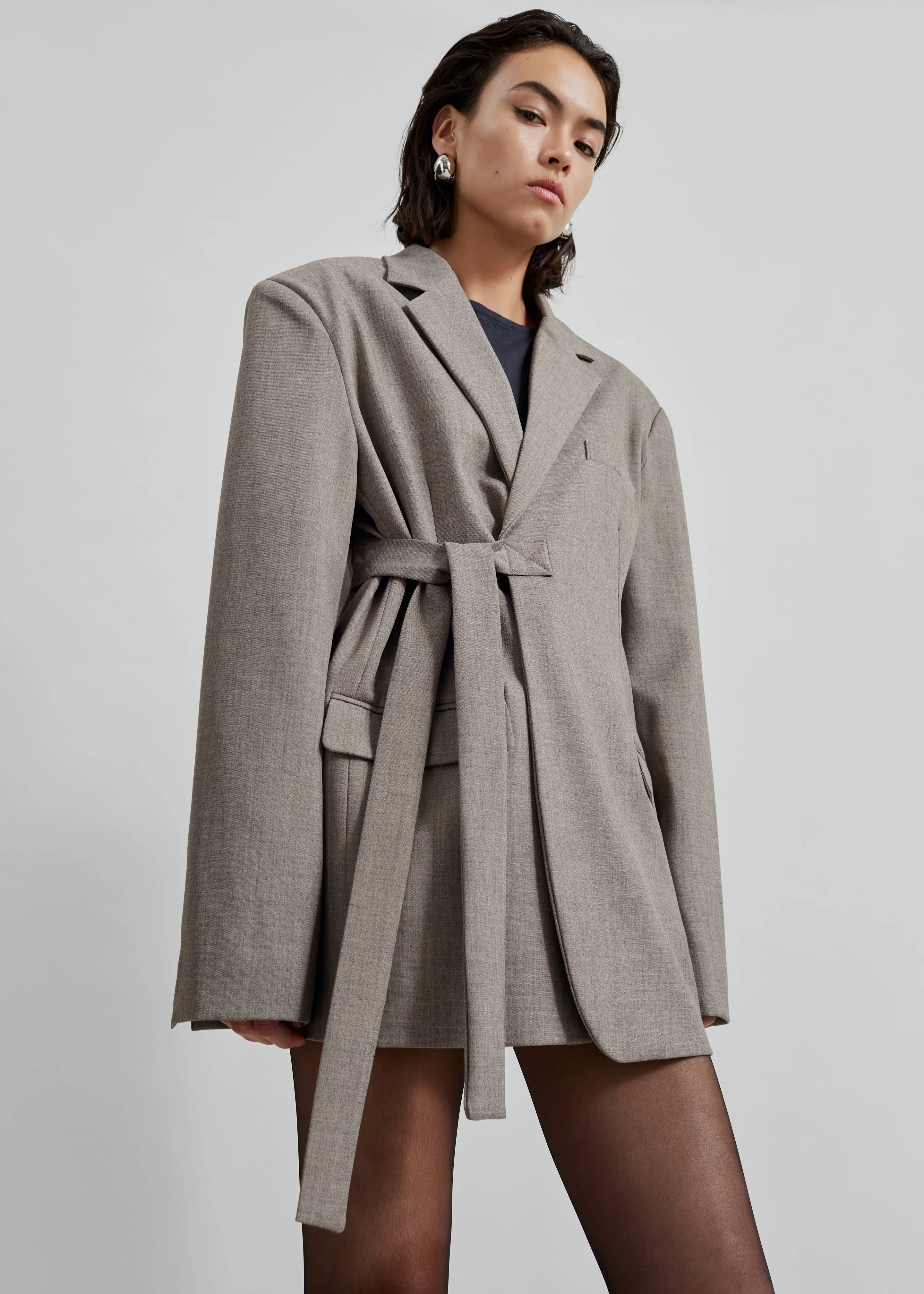 Whiteney Tie Up Blazer - Beige sold by Frankie Shop product image thumbnail 3