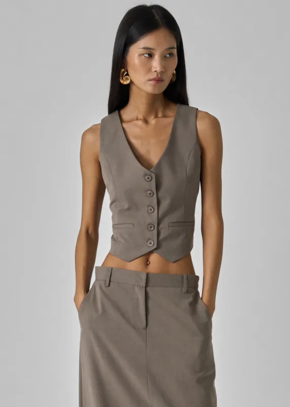 Seine Vest - Taupe sold by Frankie Shop