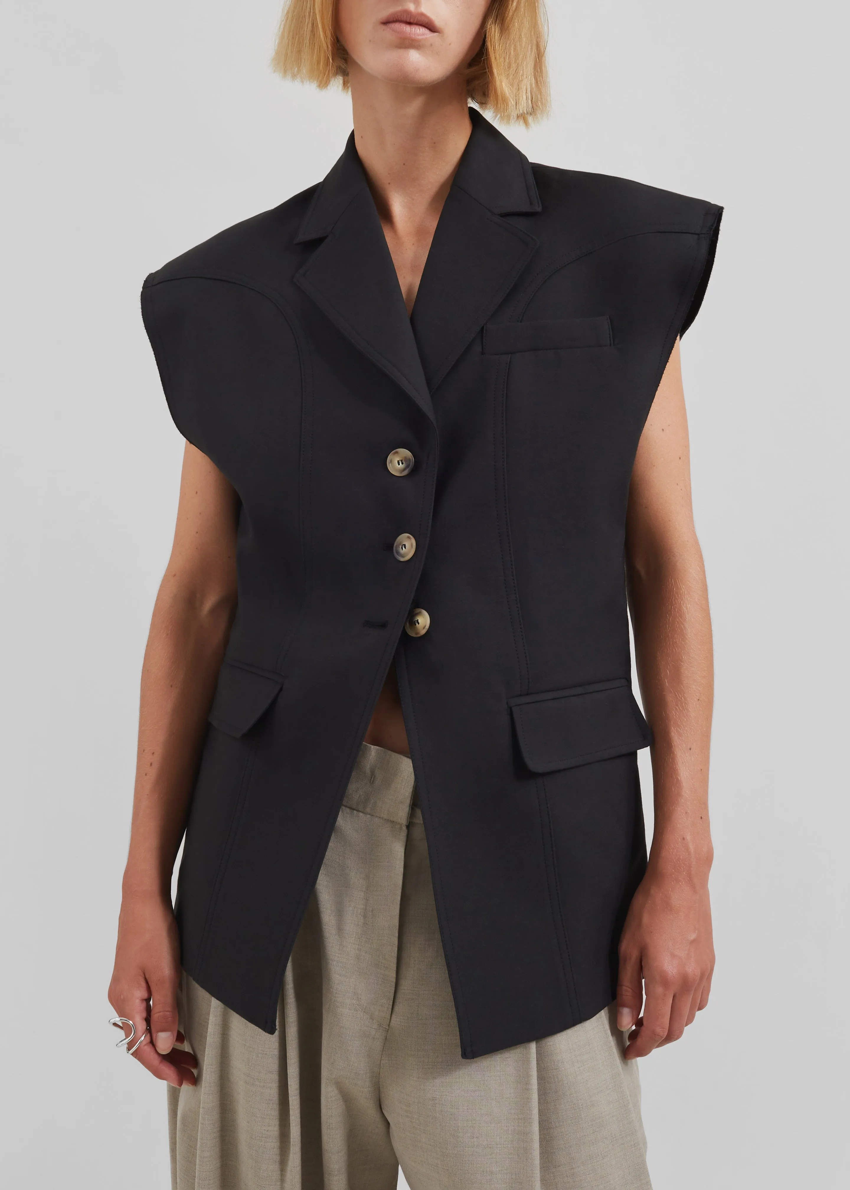 Lucerne Vest - Black sold by Frankie Shop product image thumbnail 3