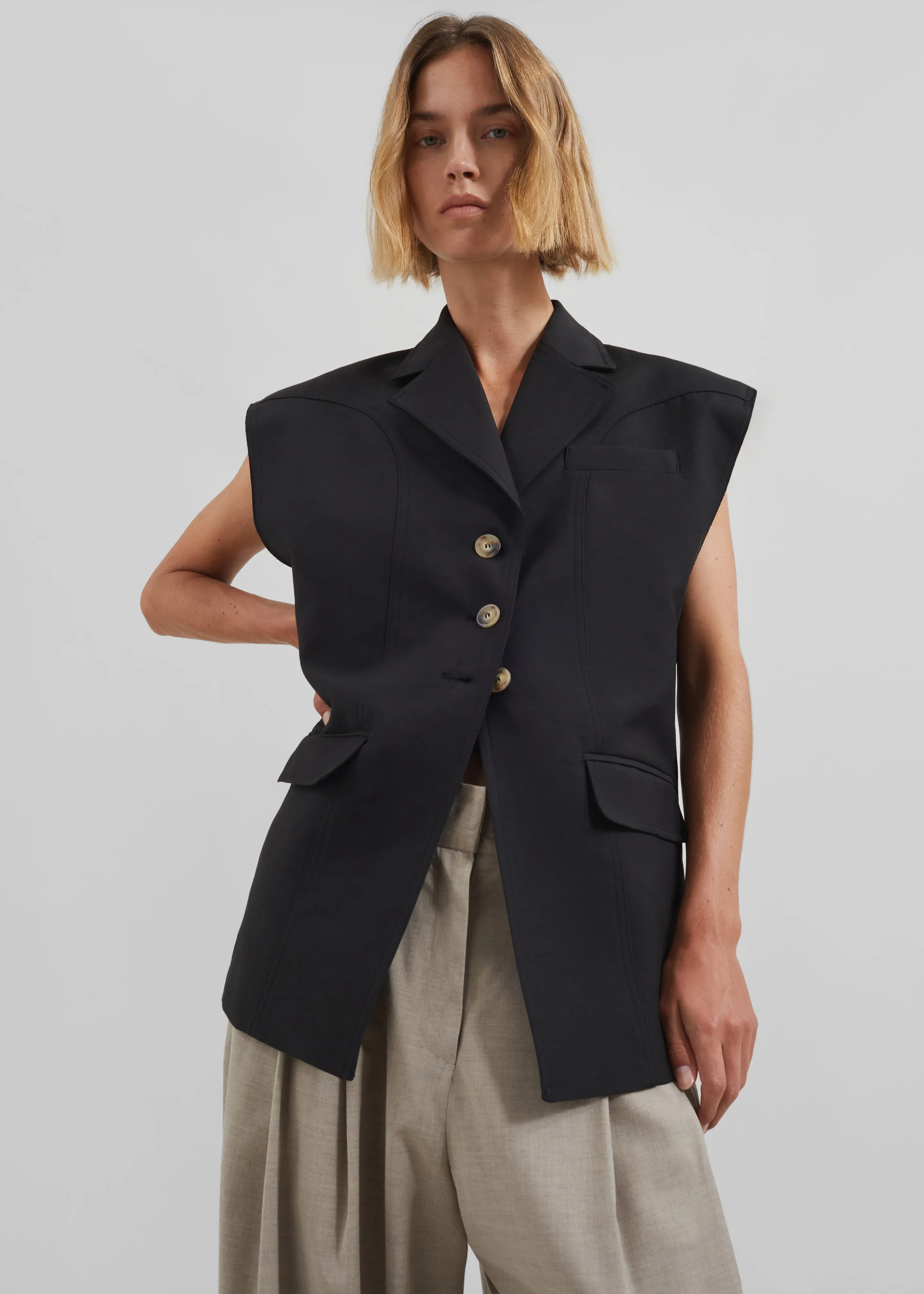 Lucerne Vest - Black sold by Frankie Shop product image thumbnail 5