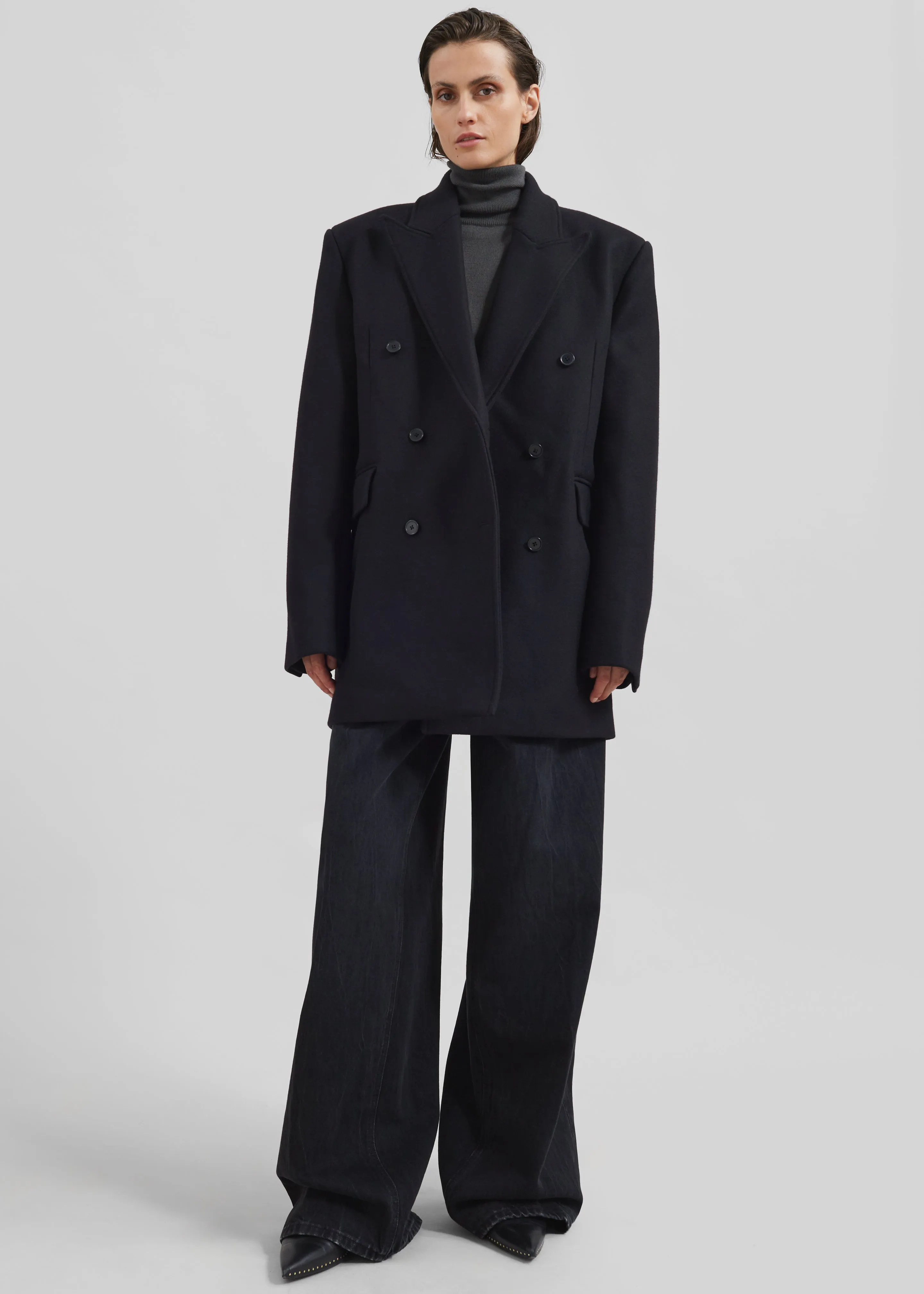 Loulou Studio Koon Blazer - Black sold by Frankie Shop product image thumbnail 2