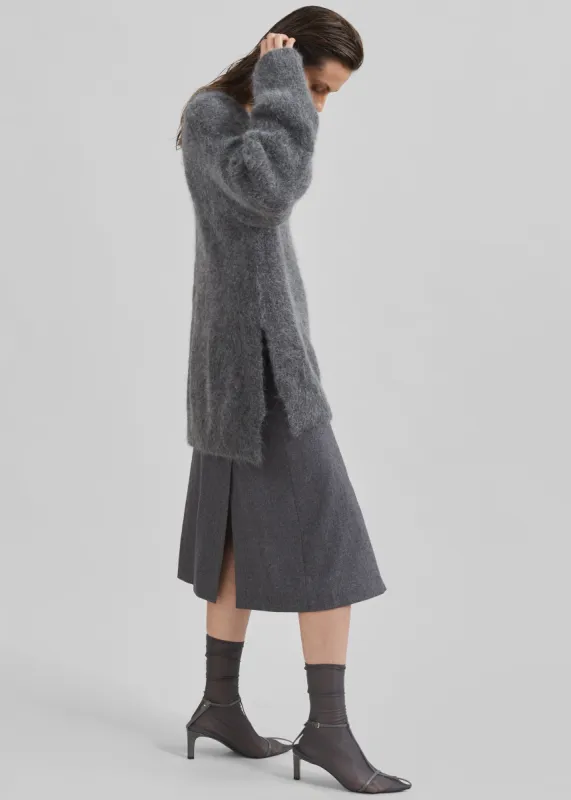 Loulou Studio Goto Sweater - Anthracite Melange sold by Frankie Shop