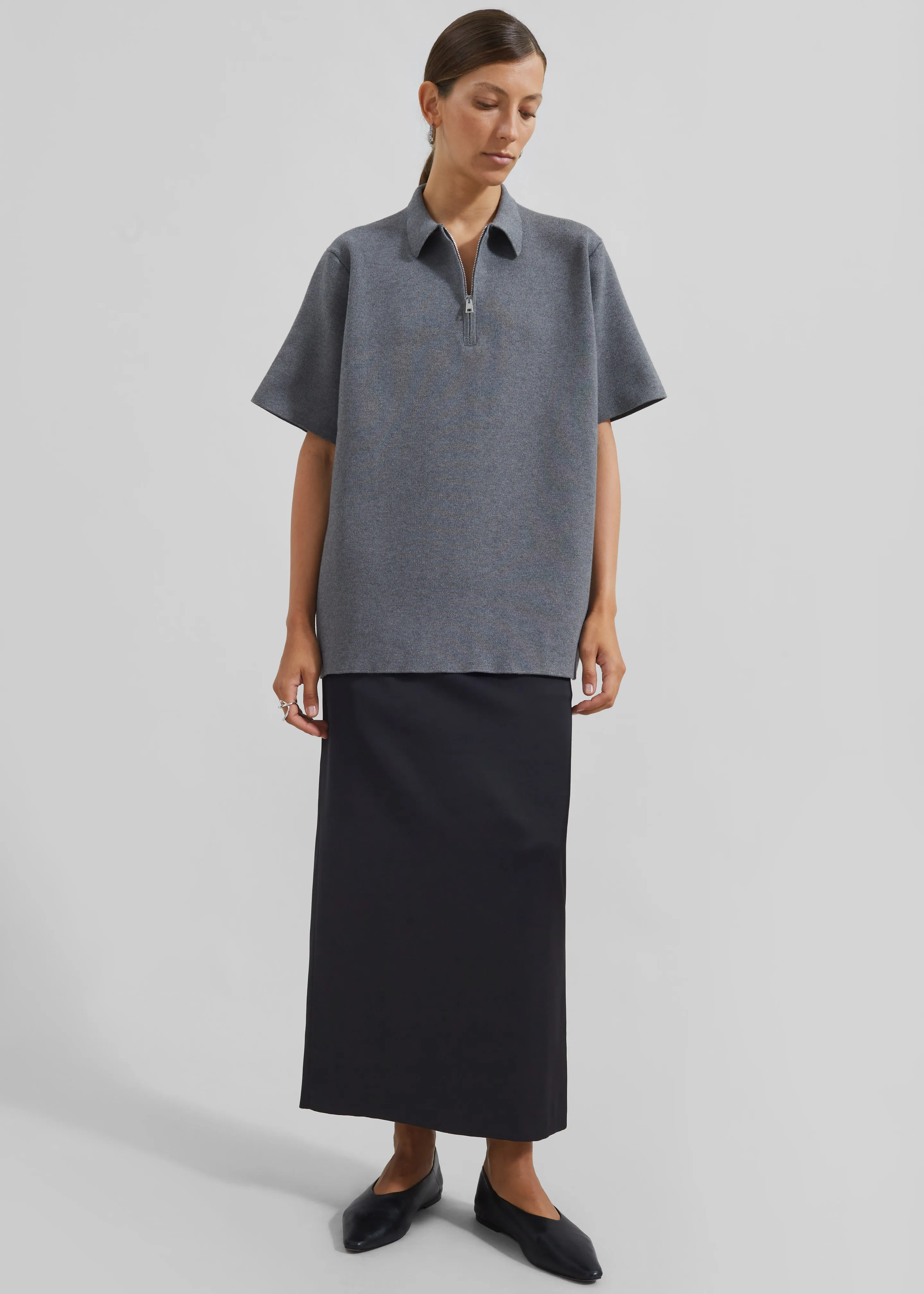 Adriana Midi Skirt - Black sold by Frankie Shop