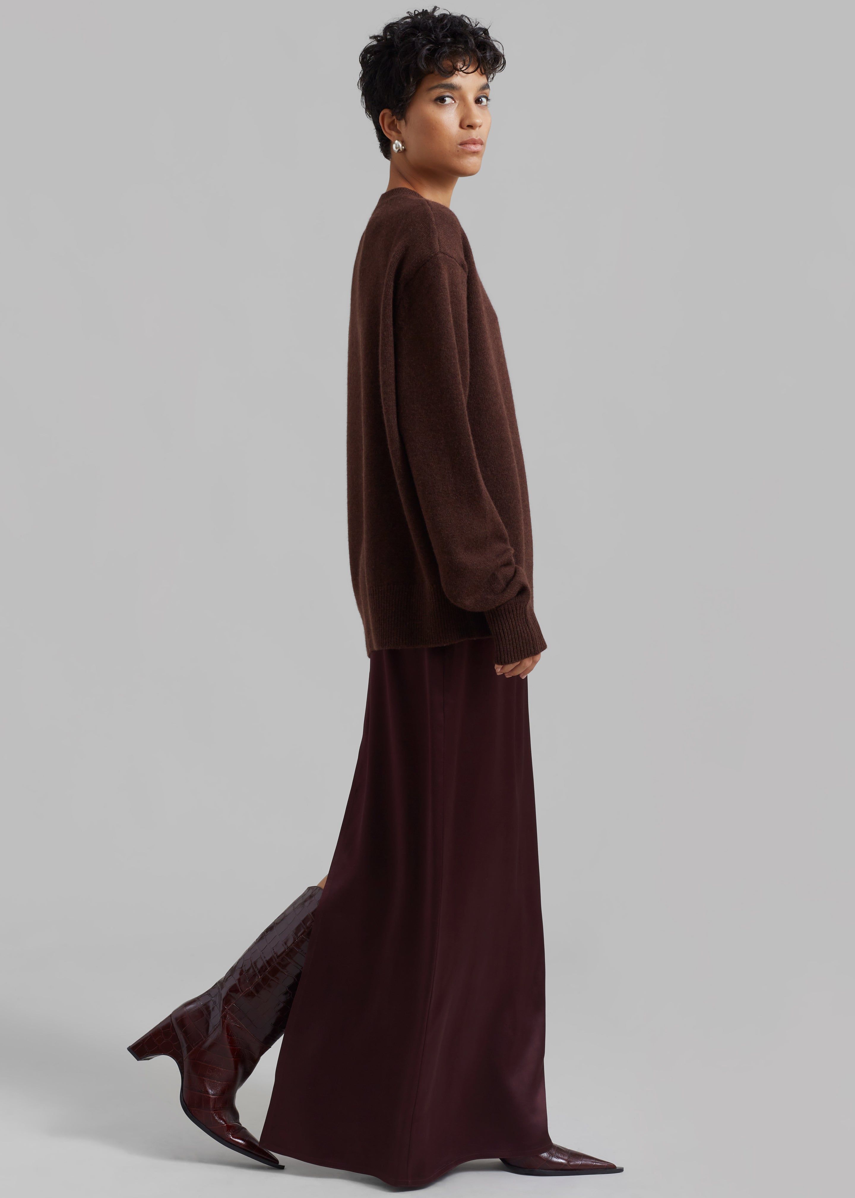 Bevza Ankle Length Skirt - Burgundy Brown sold by Frankie Shop product image thumbnail 2