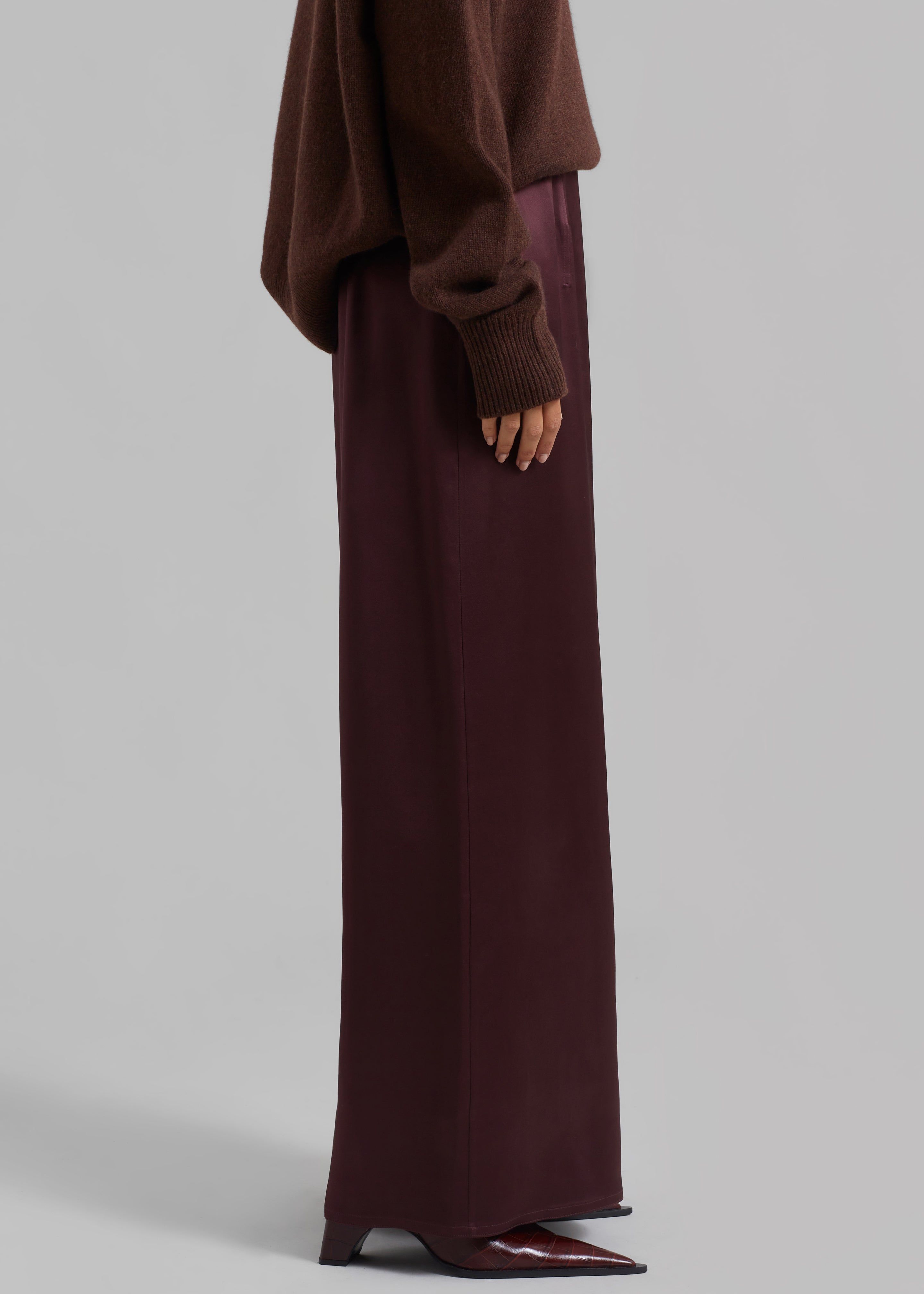 Bevza Ankle Length Skirt - Burgundy Brown sold by Frankie Shop product image thumbnail 4