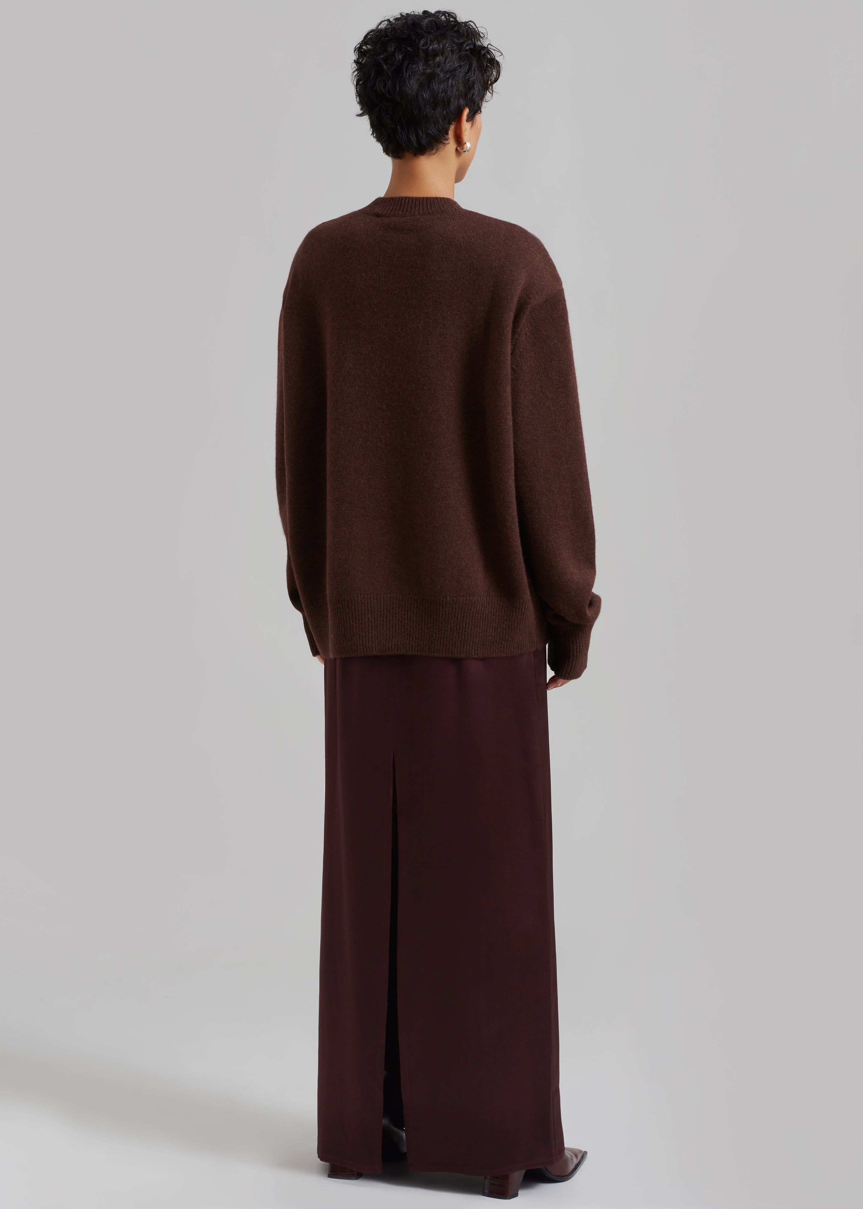 Bevza Ankle Length Skirt - Burgundy Brown sold by Frankie Shop product image thumbnail 7