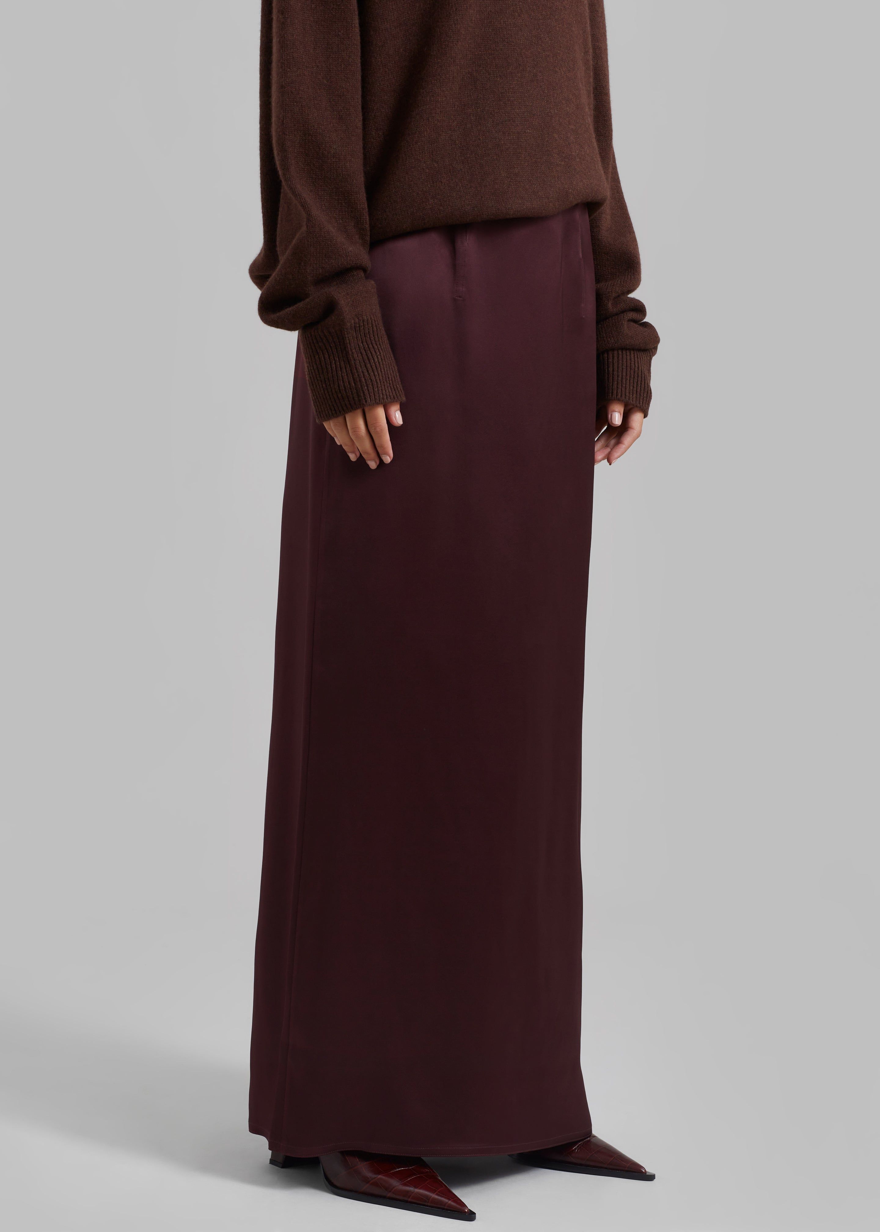 Bevza Ankle Length Skirt - Burgundy Brown sold by Frankie Shop product image thumbnail 6